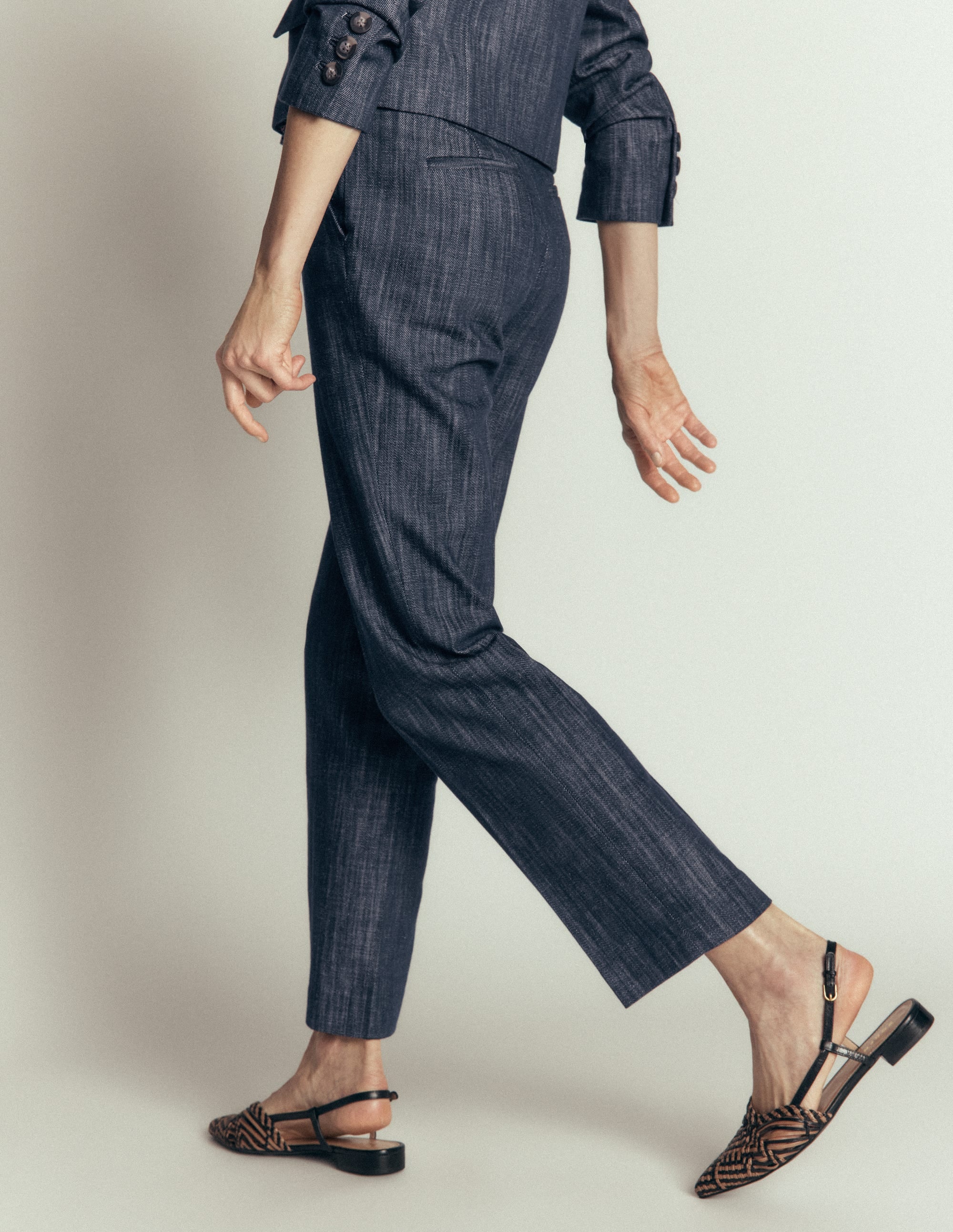 Canonbury Twill 7/8 Trousers-Indigo - Image 3