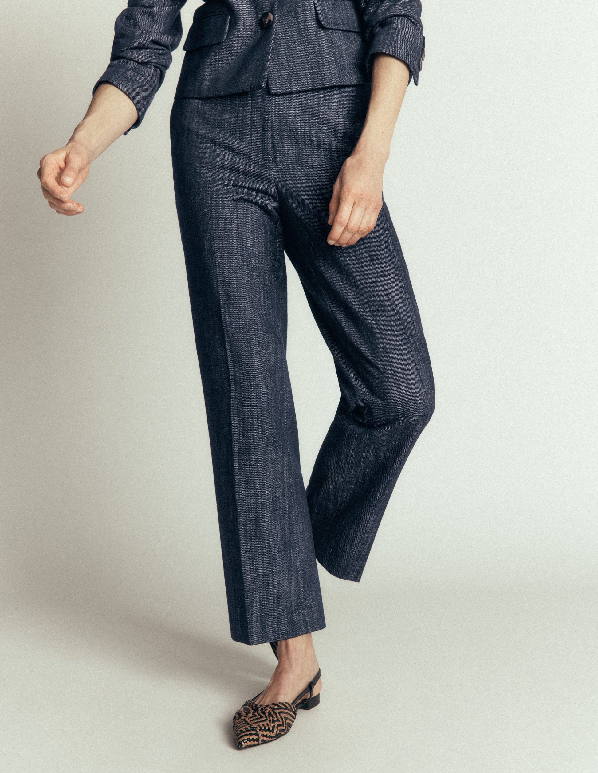Canonbury Twill 7/8 Trousers-Indigo-6