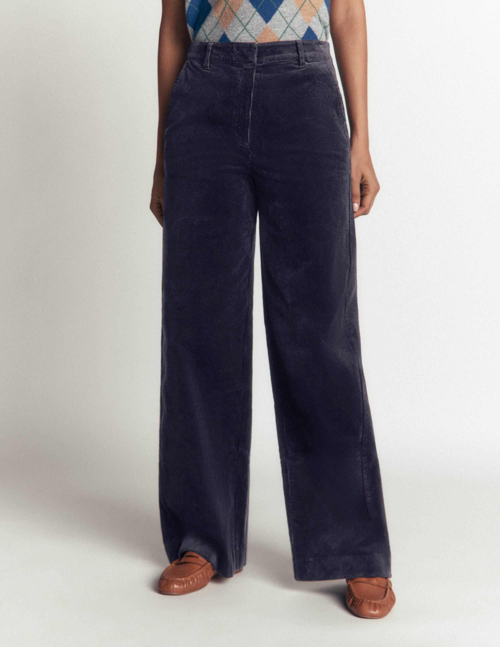Belgravia Cord Trousers-Navy - Image 4