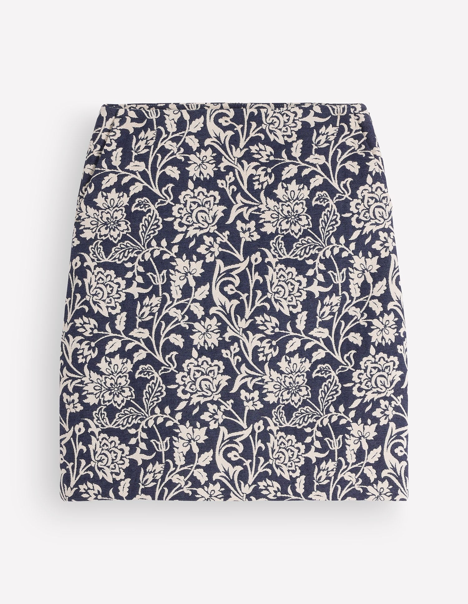 Jacquard A-Line Skirt-FLORAL JACQUARD-7