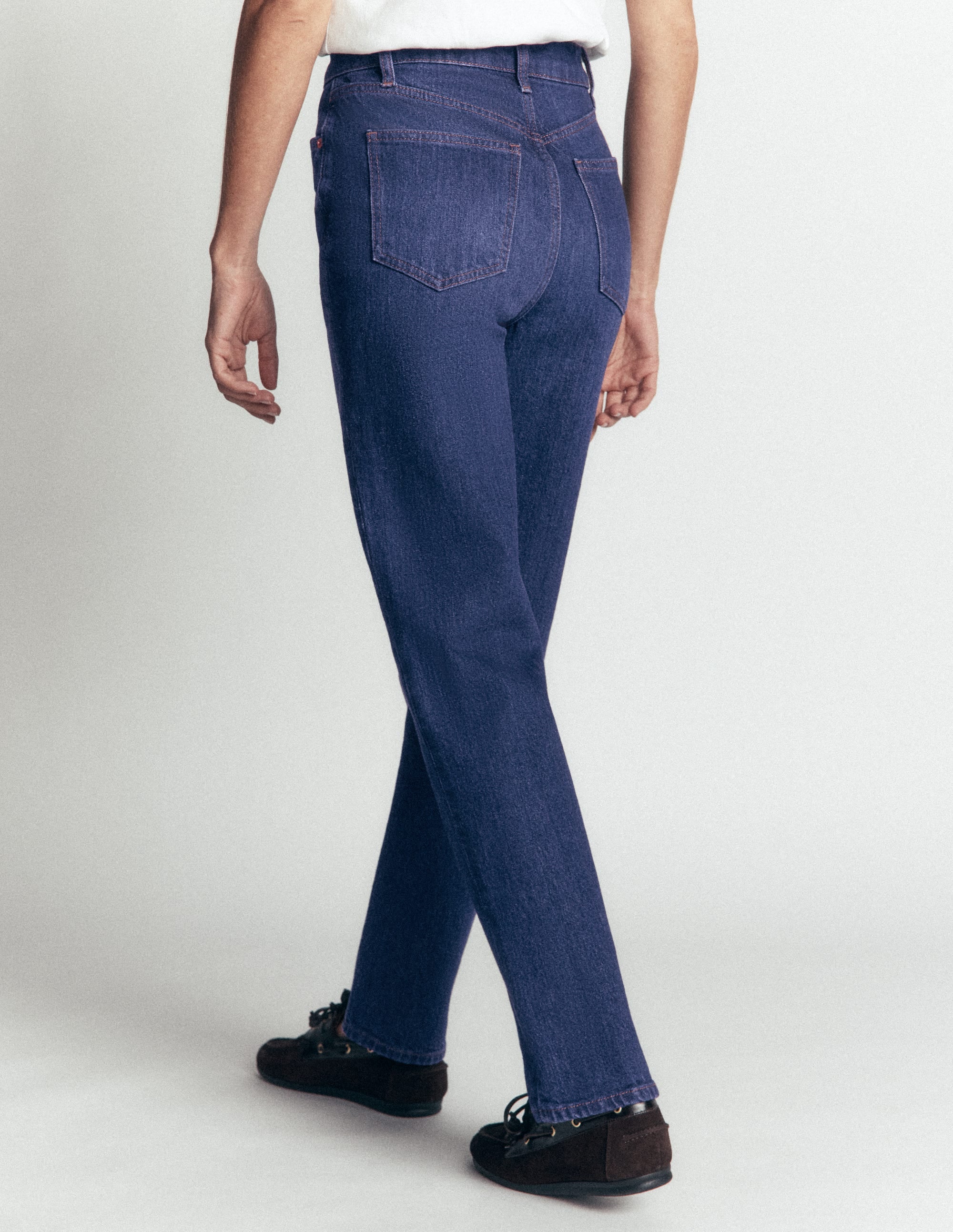 High Rise Straight Jeans-Indigo Rinse - Image 6