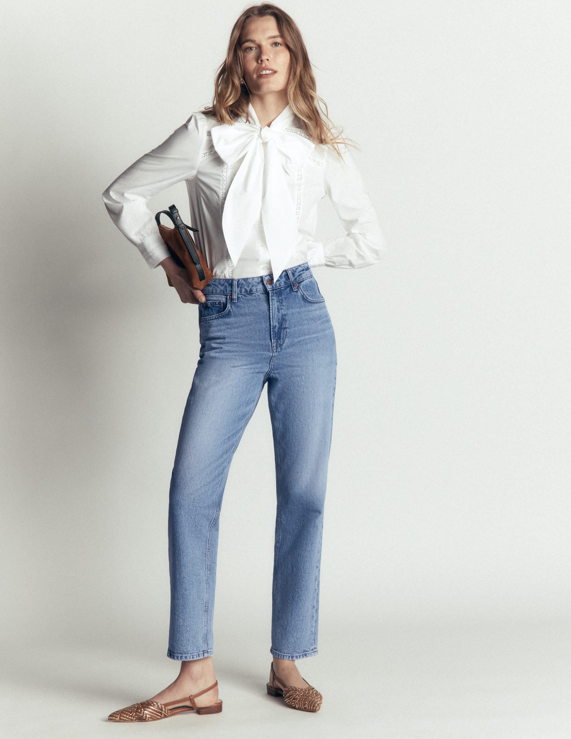High Rise Straight Jeans-Light Vintage - Image 1