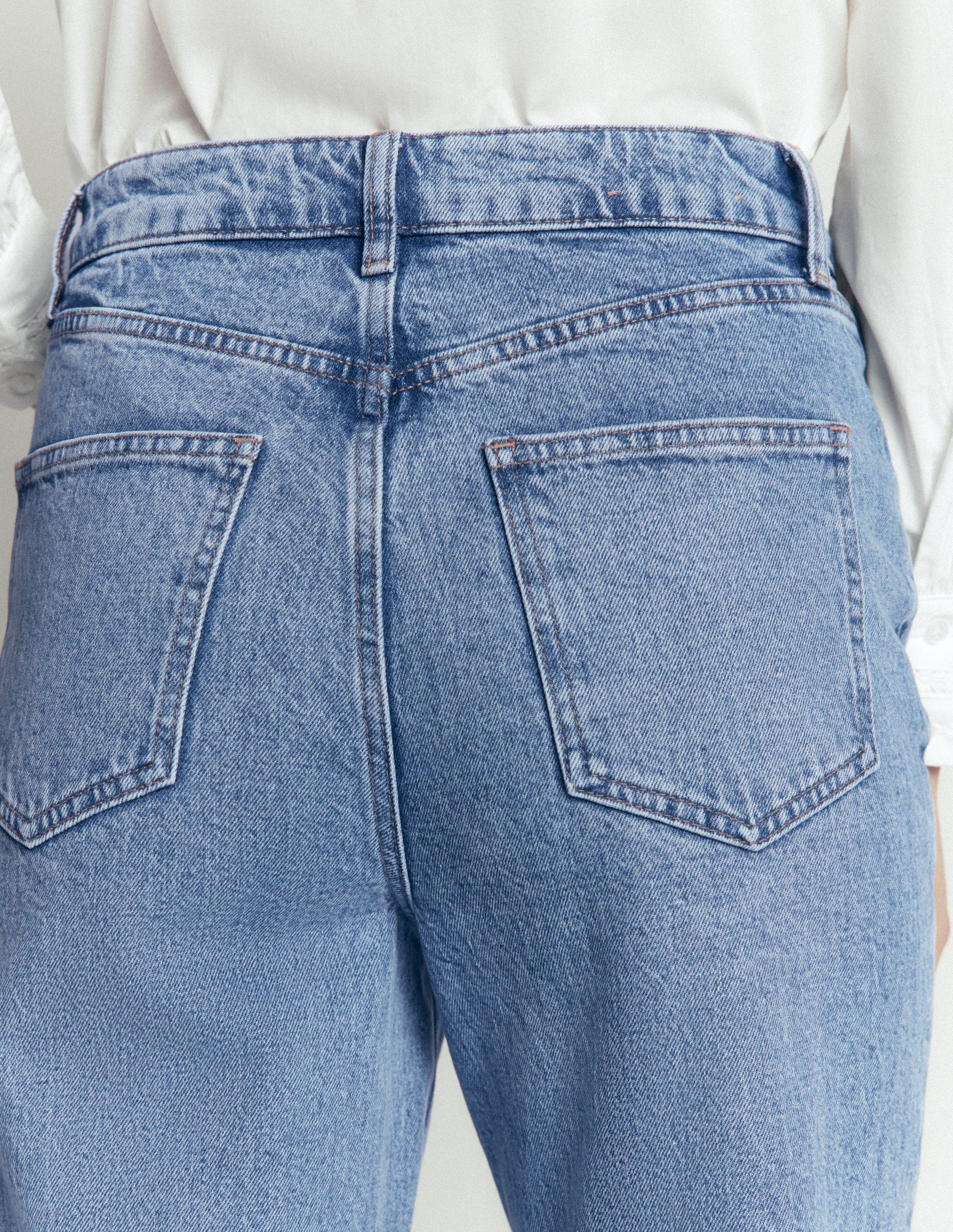 High Rise Straight Jeans-Light Vintage-5