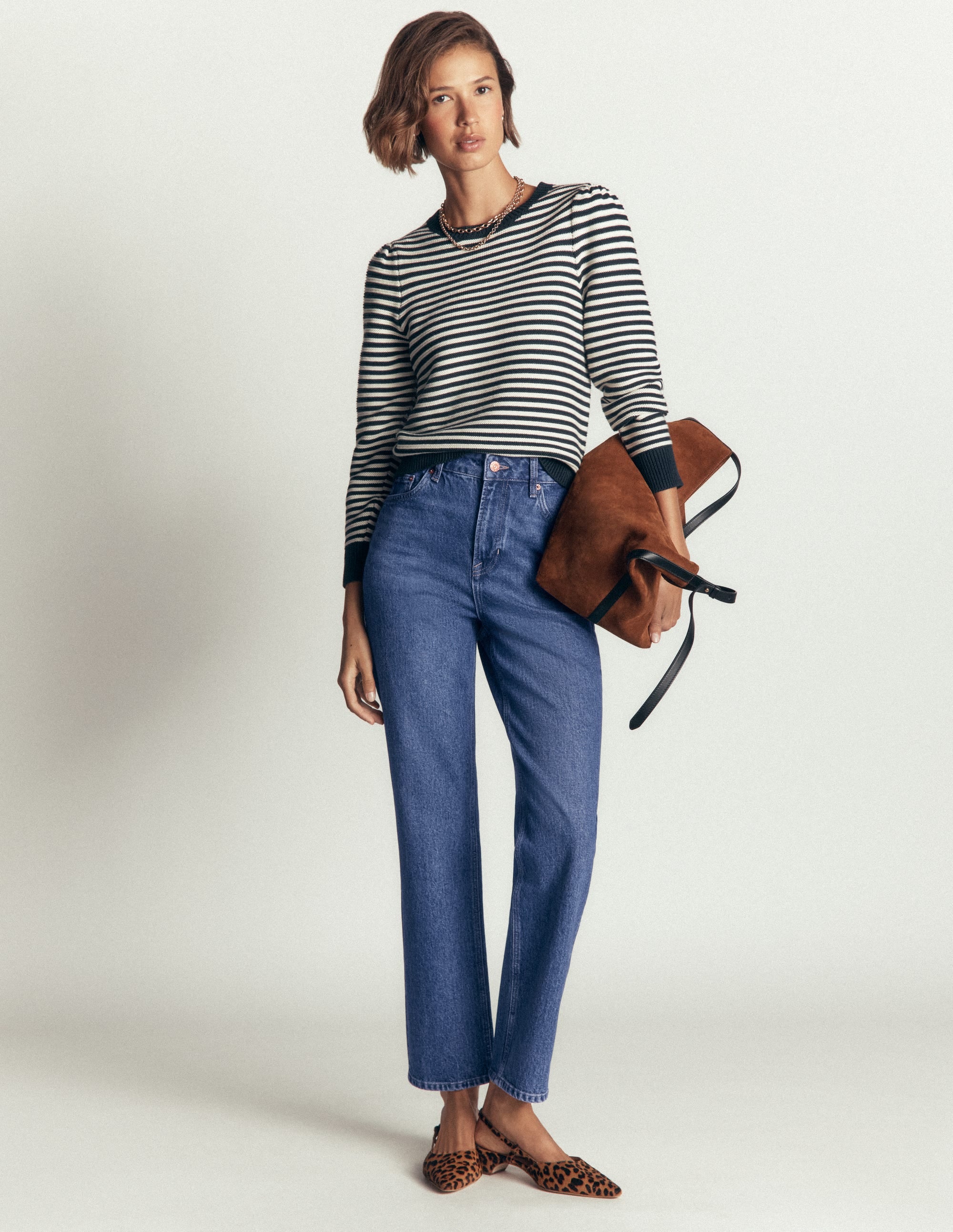 High Rise Straight Jeans-Mid Vintage - Image 1