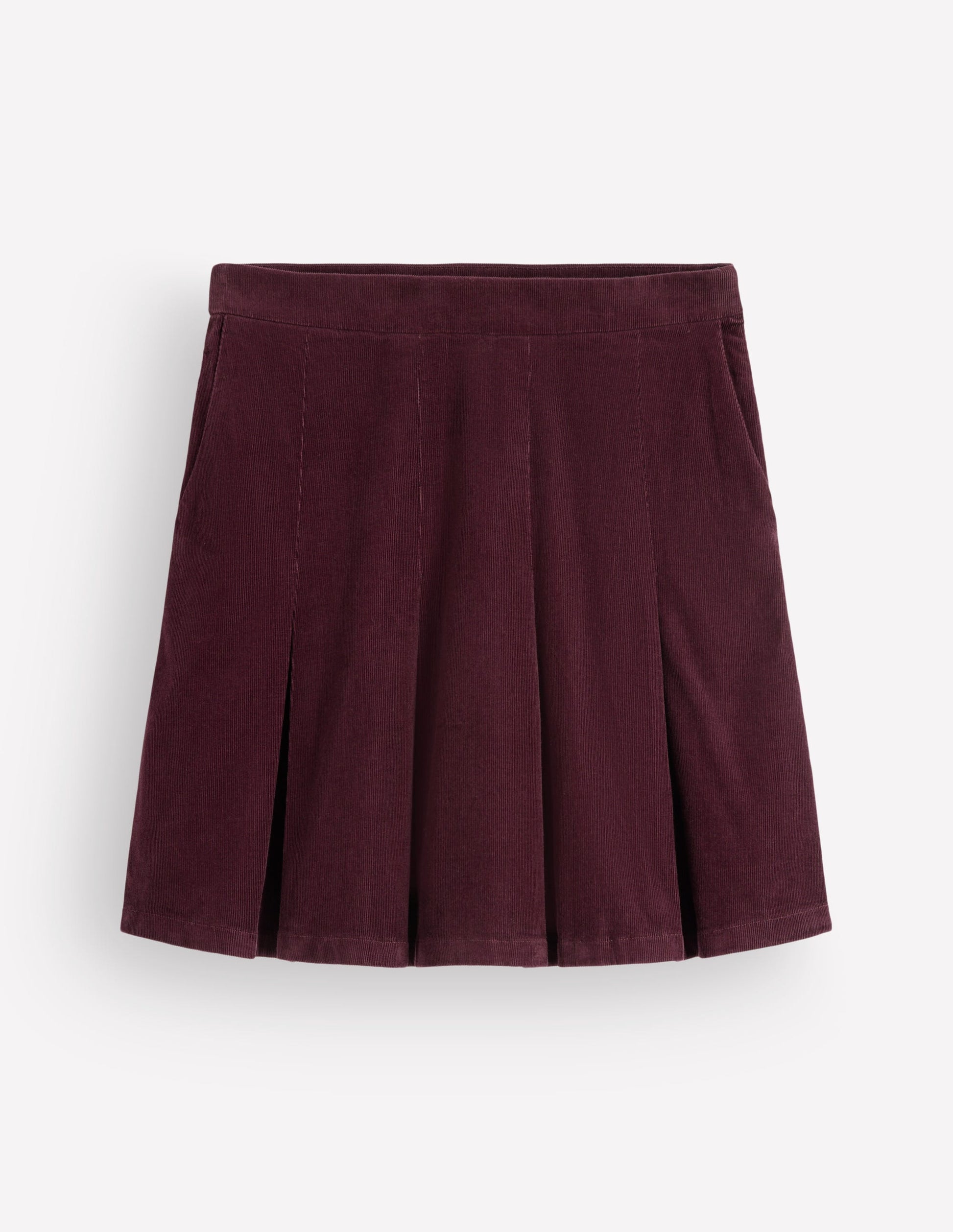 Flippy Cord Skirt-Dark Cherry-5