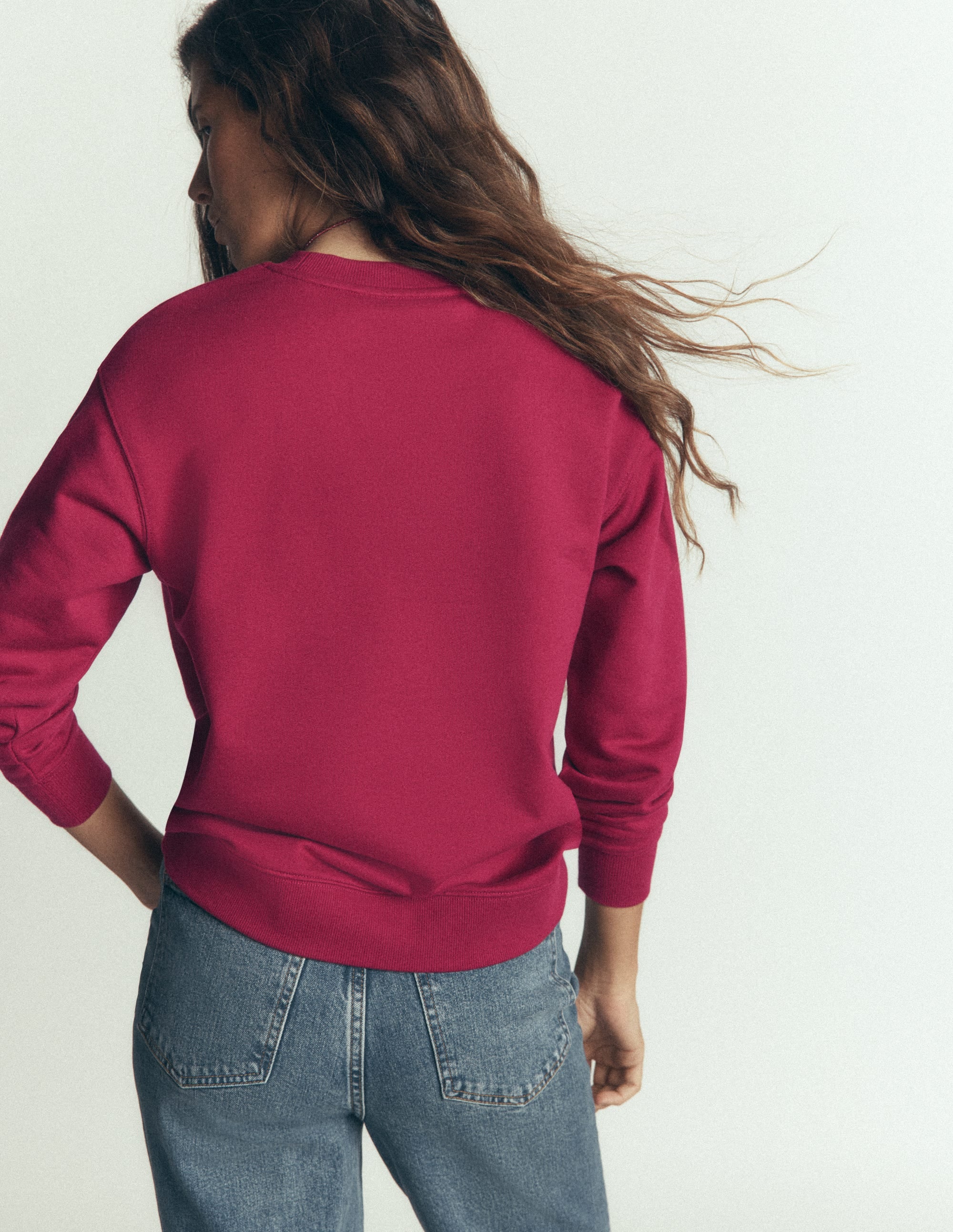 Emi Embroidered Sweatshirt-Rhododendron Embroidery - Image 3