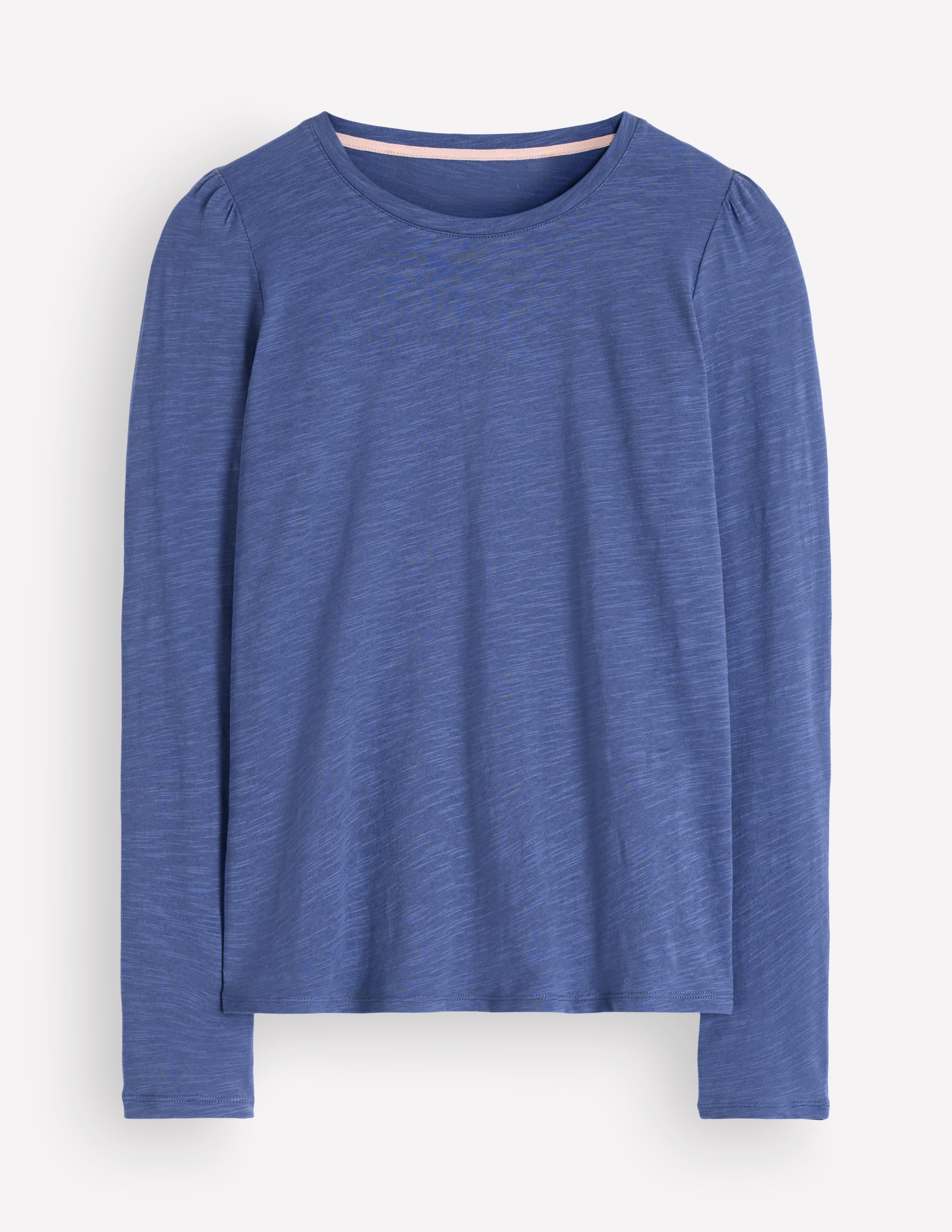 Cotton Crew Long Sleeve Top-True Navy - Image 5