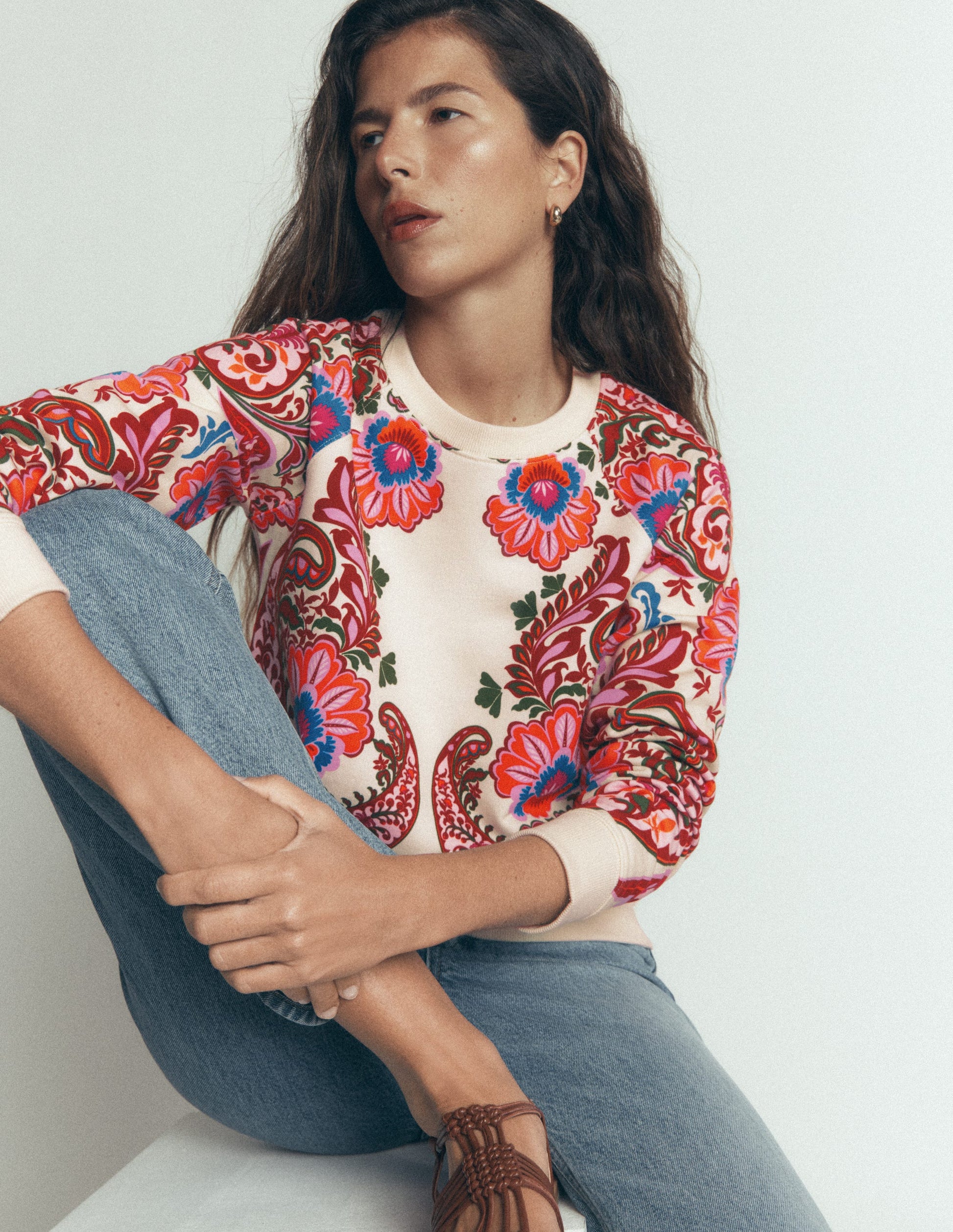 Emi Printed Sweatshirt-Multi, Bohemia Dream-2