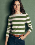 Olivia Long Sleeve Breton-Chive and Oatmeal