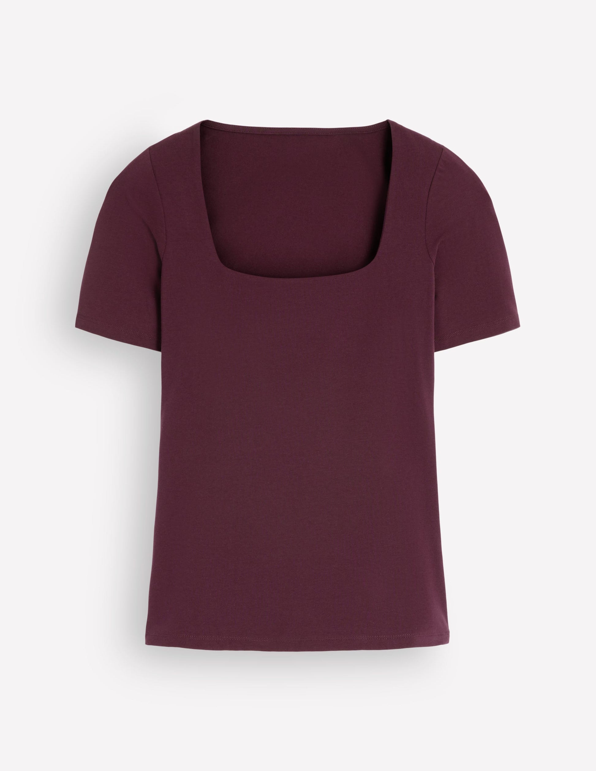Brooke Double Layer T-shirt-Dark Cherry-5