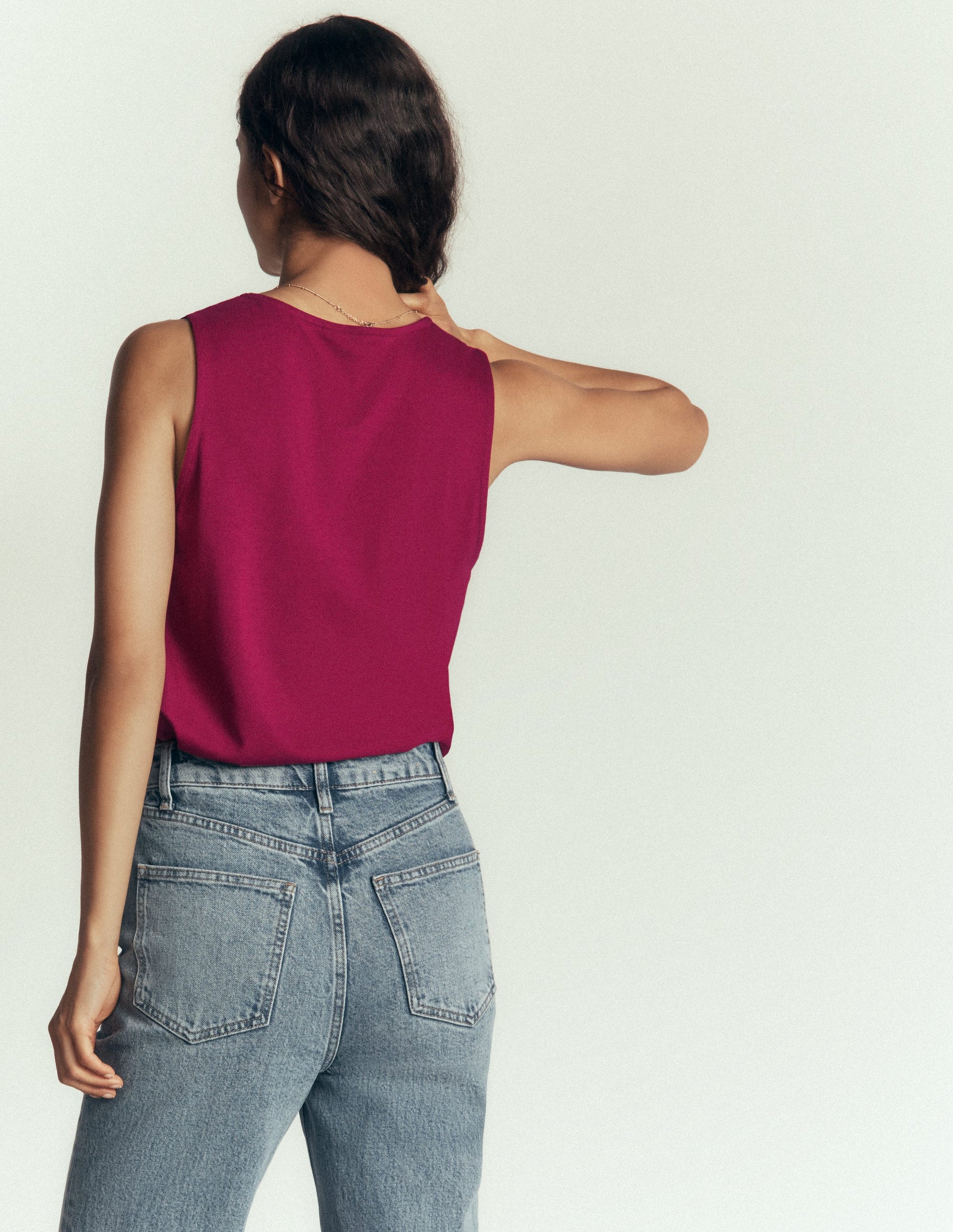 Supersoft V Neck Trim Vest-Beetroot Red-3