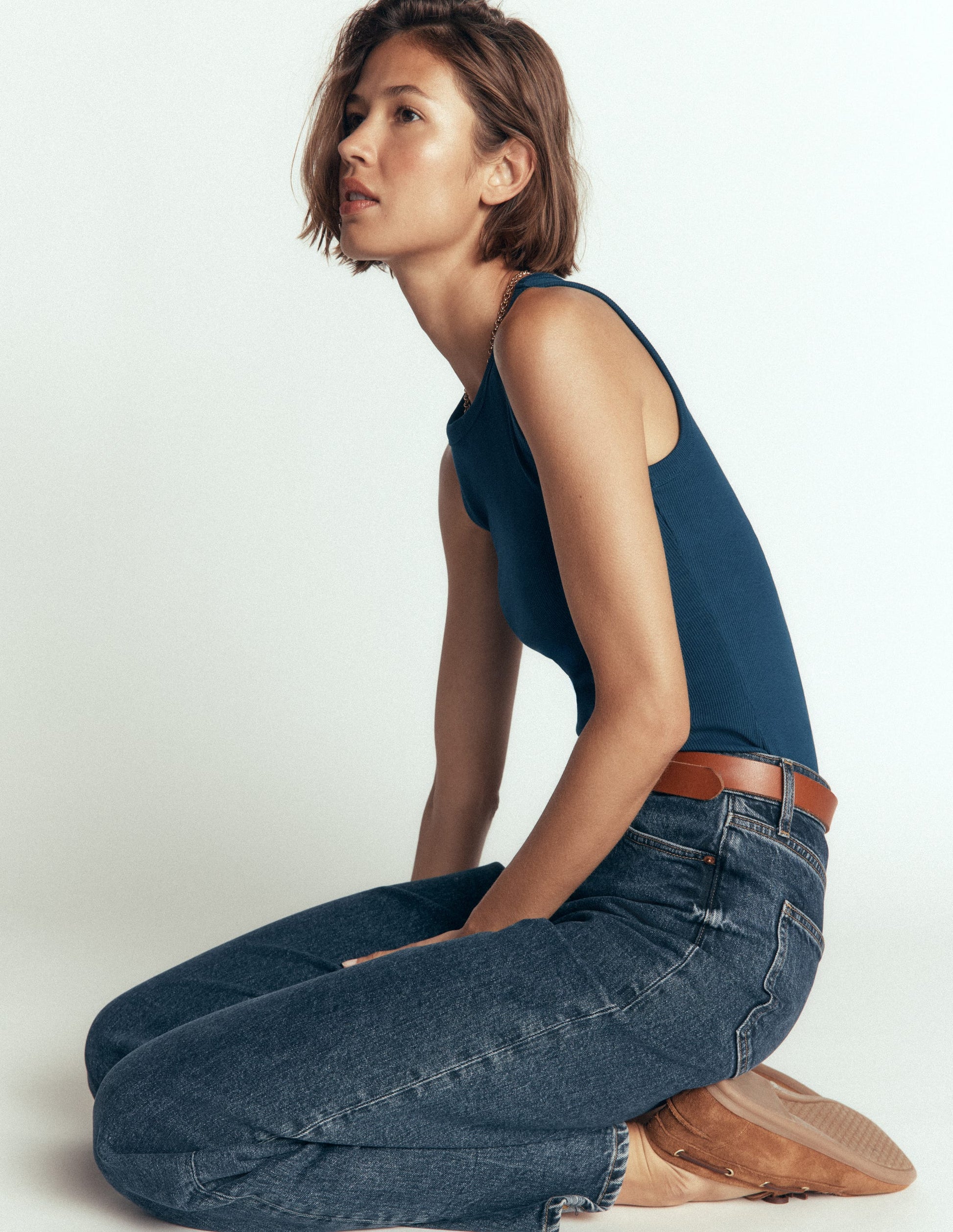 Ribbed Cotton Vest-Midnight Ocean-5