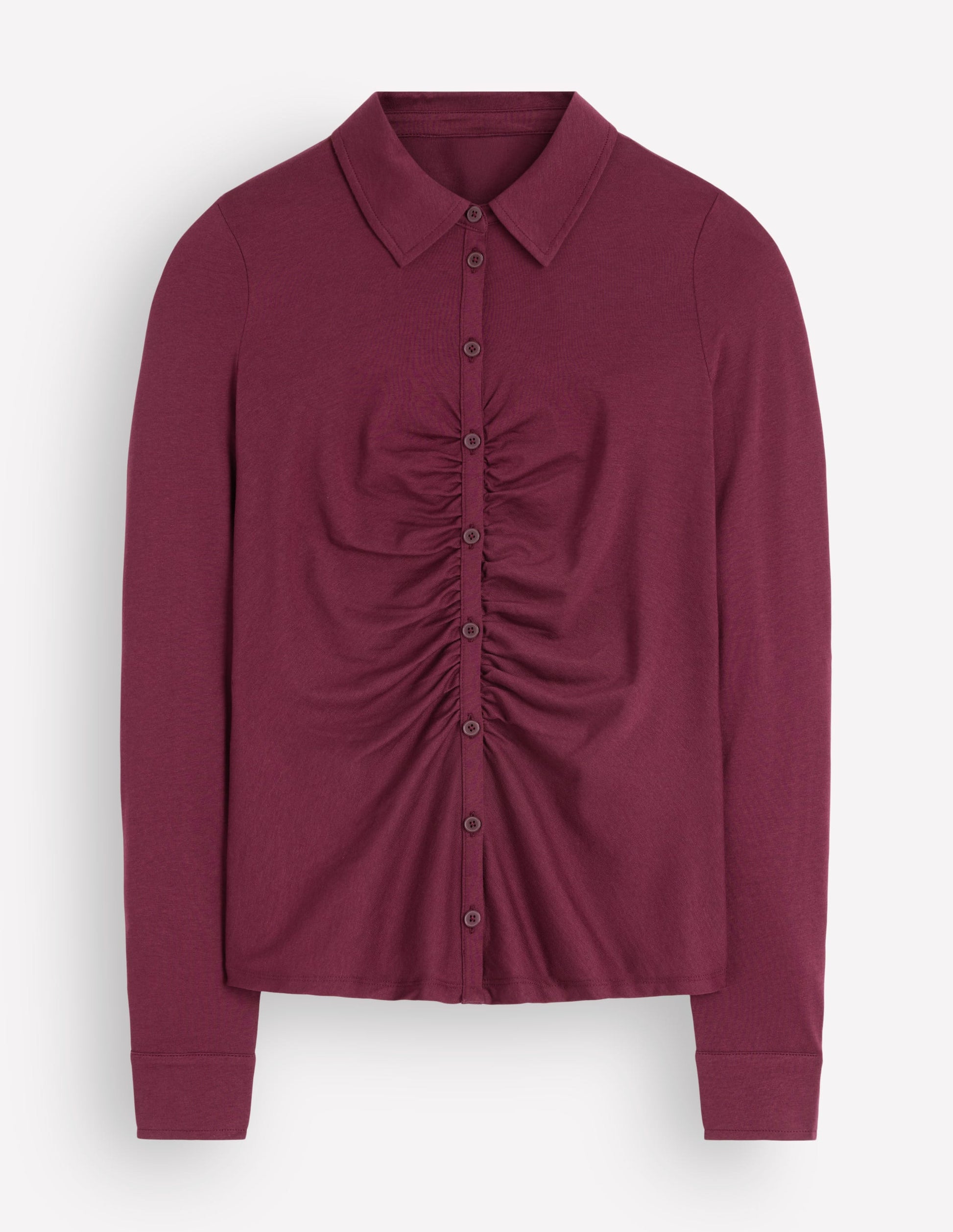 Imi Ruched Jersey Shirt-Deep Wisteria-6