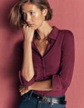 Supersoft Ruched Jersey Shirt-Deep Wisteria
