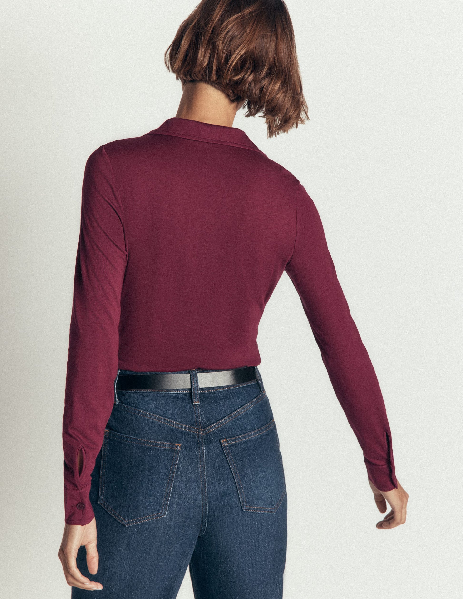 Imi Ruched Jersey Shirt-Deep Wisteria-3