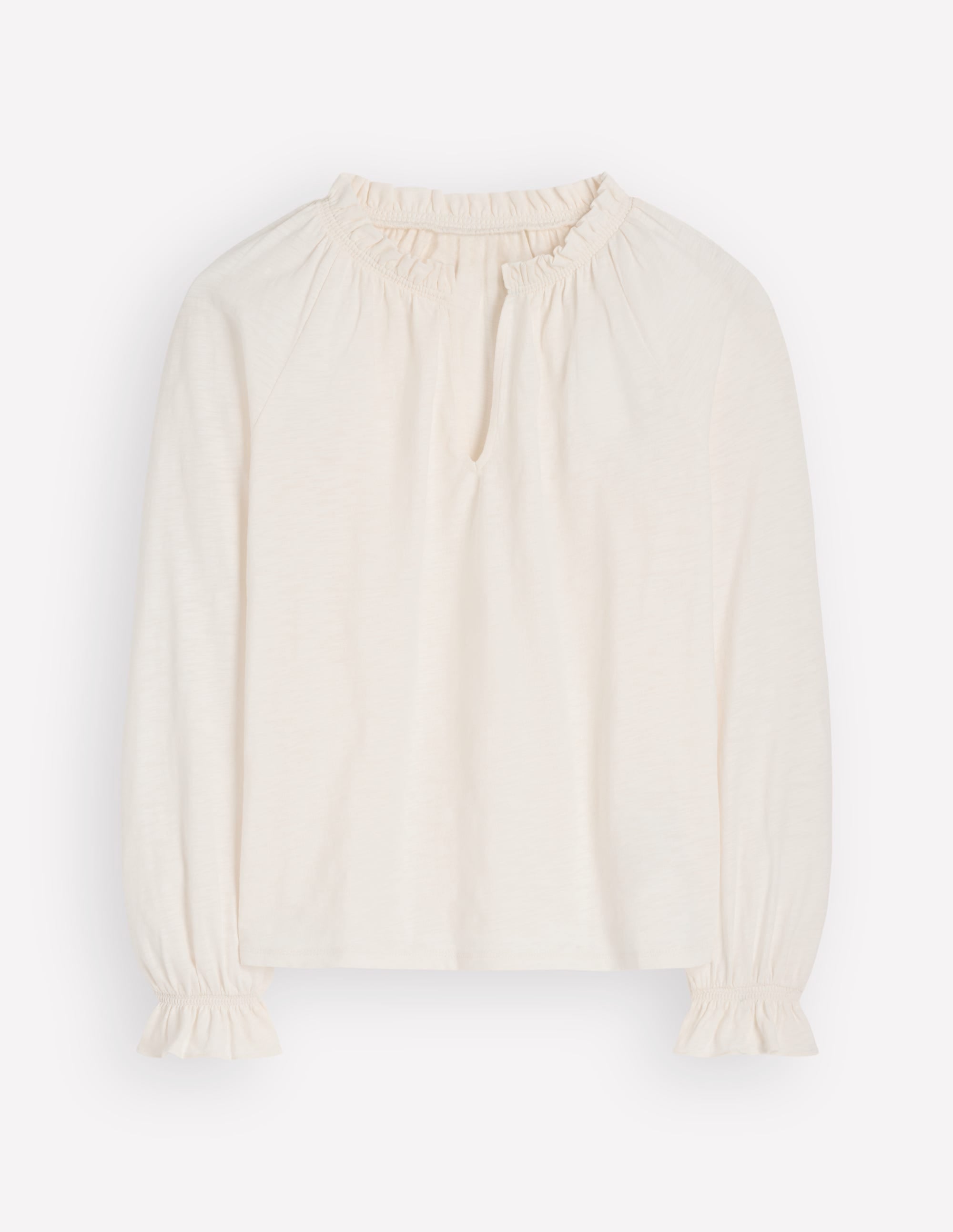 Pia Ruffle Detail Top-Ivory - Image 6