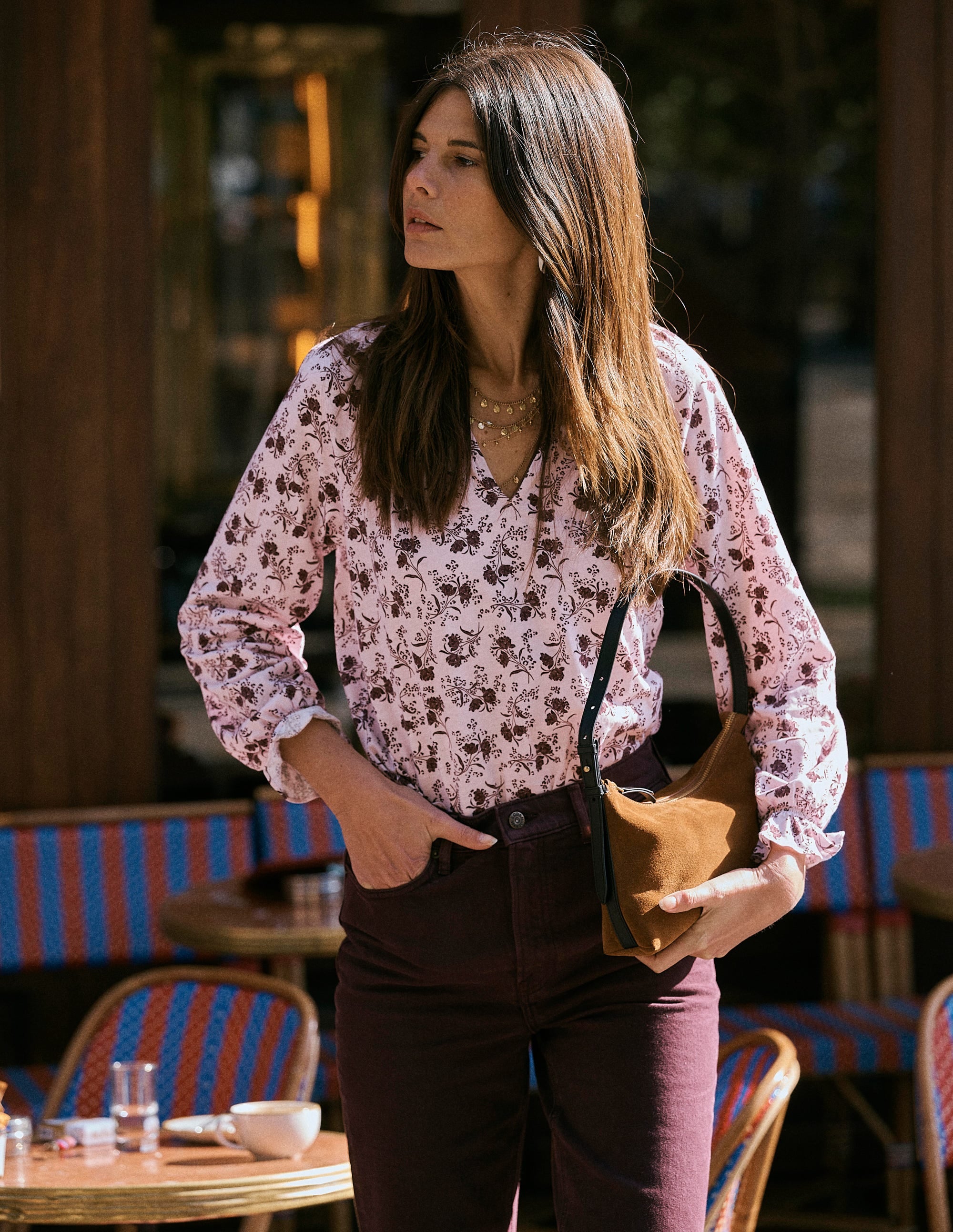 Pia Ruffle Detail Top-Light Lilac, Enchanted Springs - Image 1