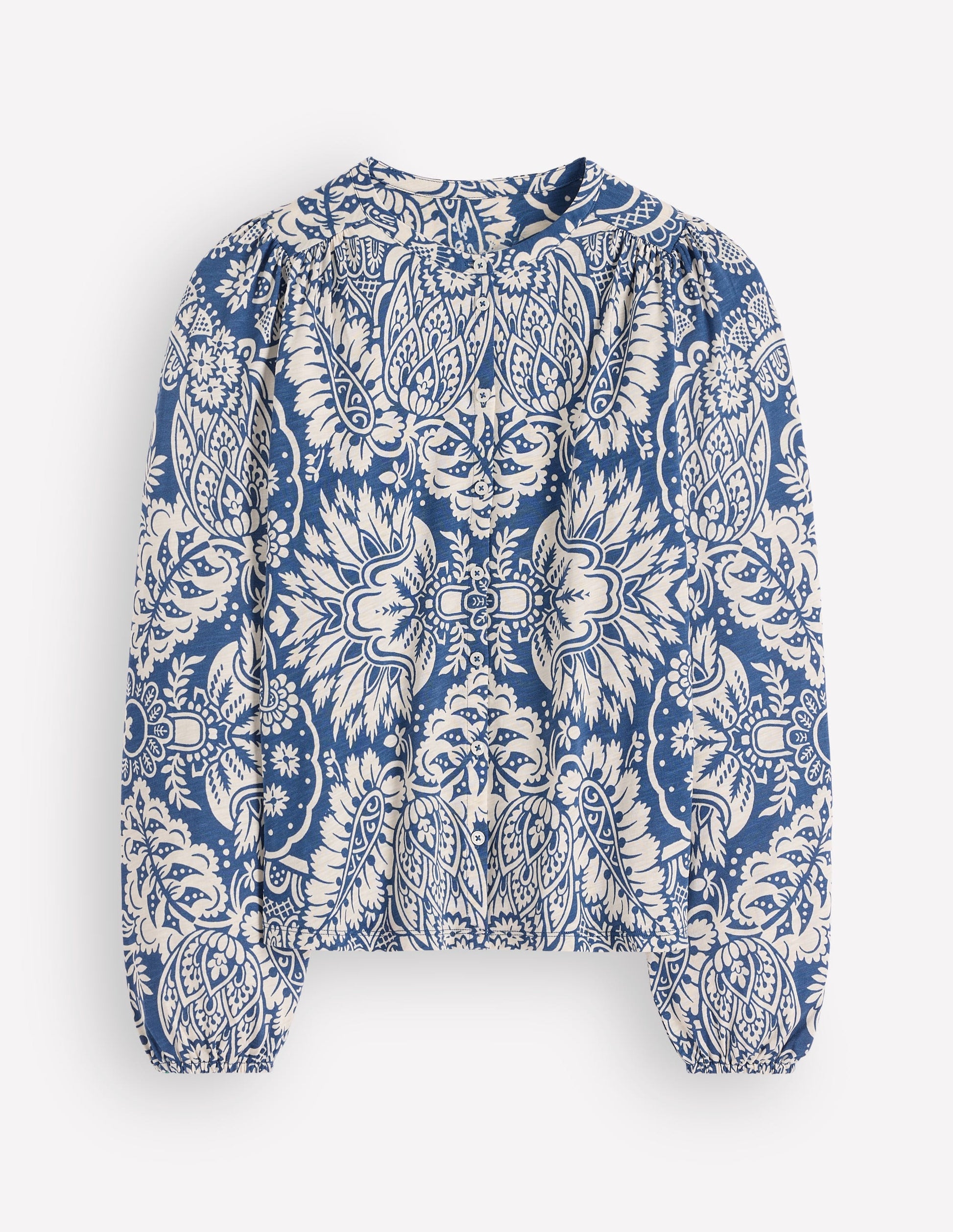 Ara Jersey Shirt-True Navy,  Arabesque Meadows-5