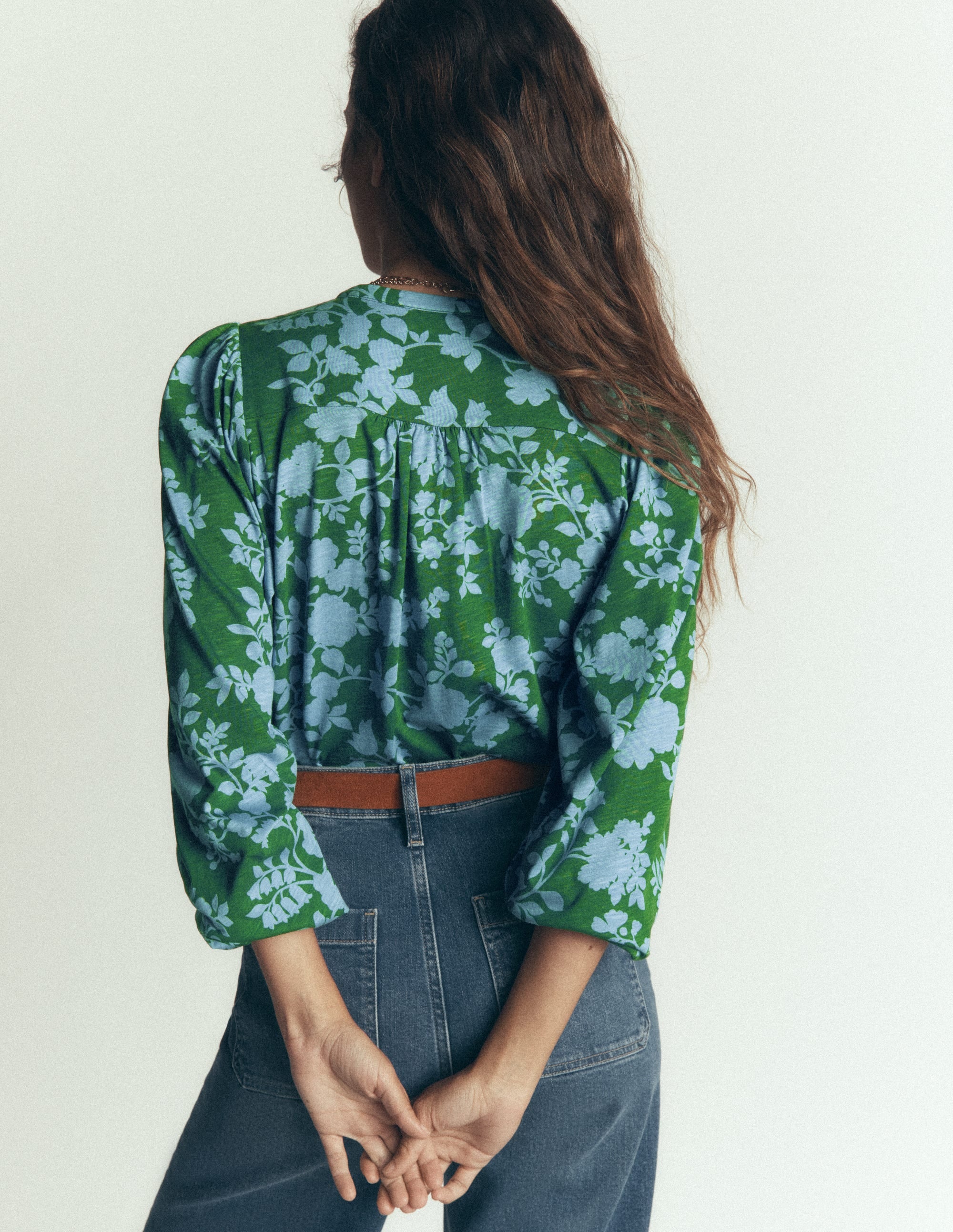 Ara Jersey Shirt-Alpine Green, Bouquet Breeze - Image 3
