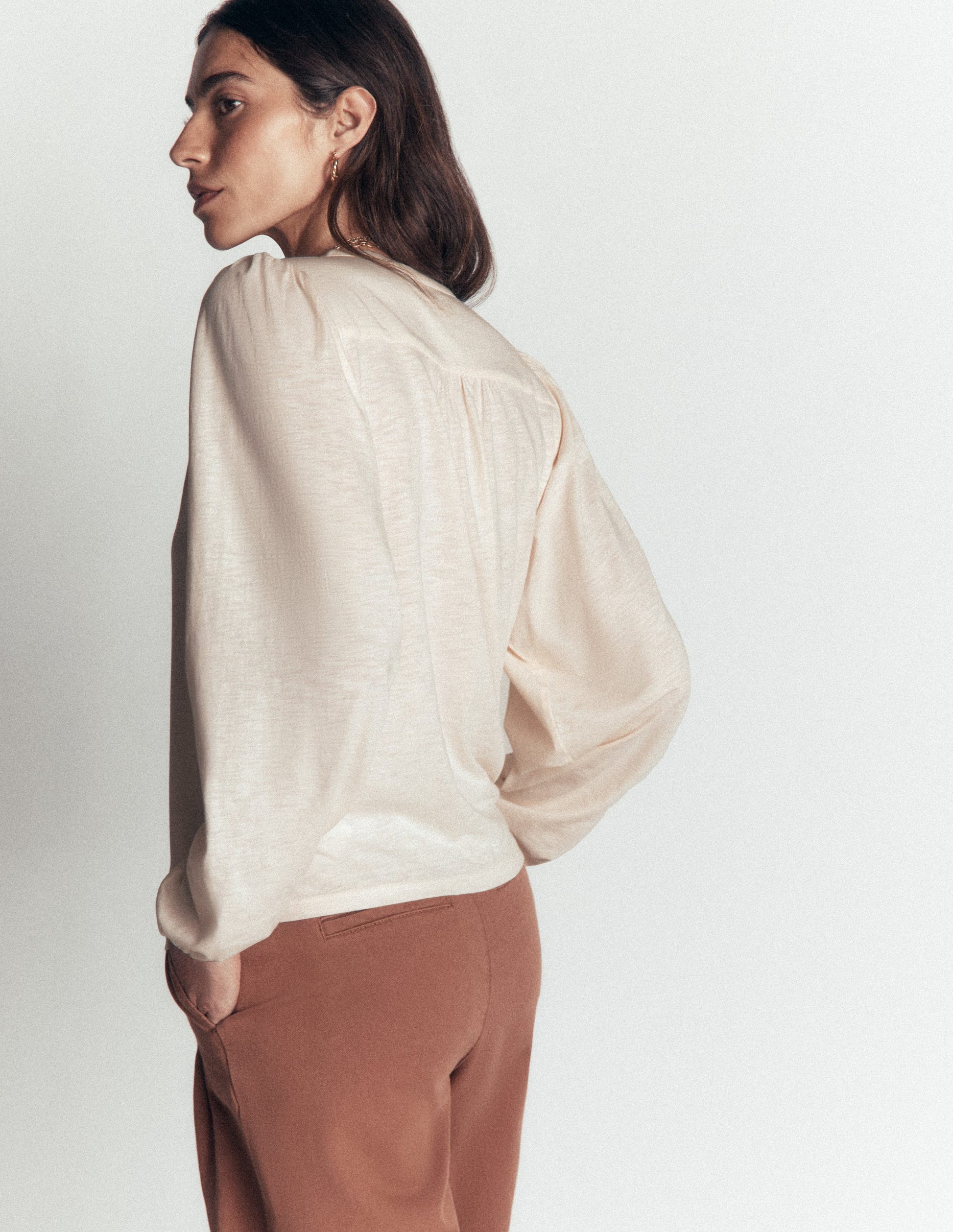 Ara Jersey Shirt-Ivory-3
