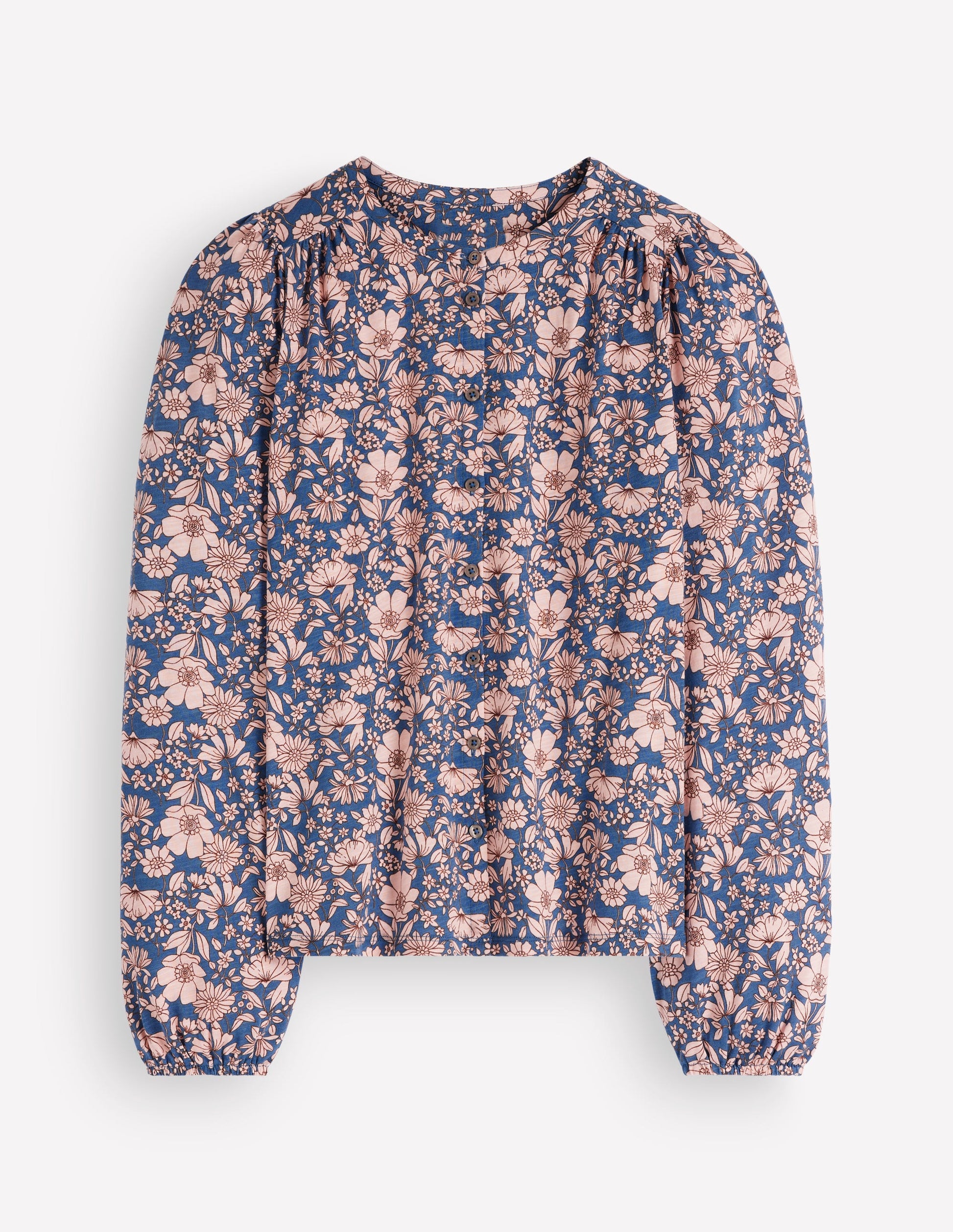 Ara Jersey Shirt-Rose Smoke, Floral Field-6