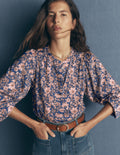 Ara Jersey Shirt-Rose Smoke, Floral Field