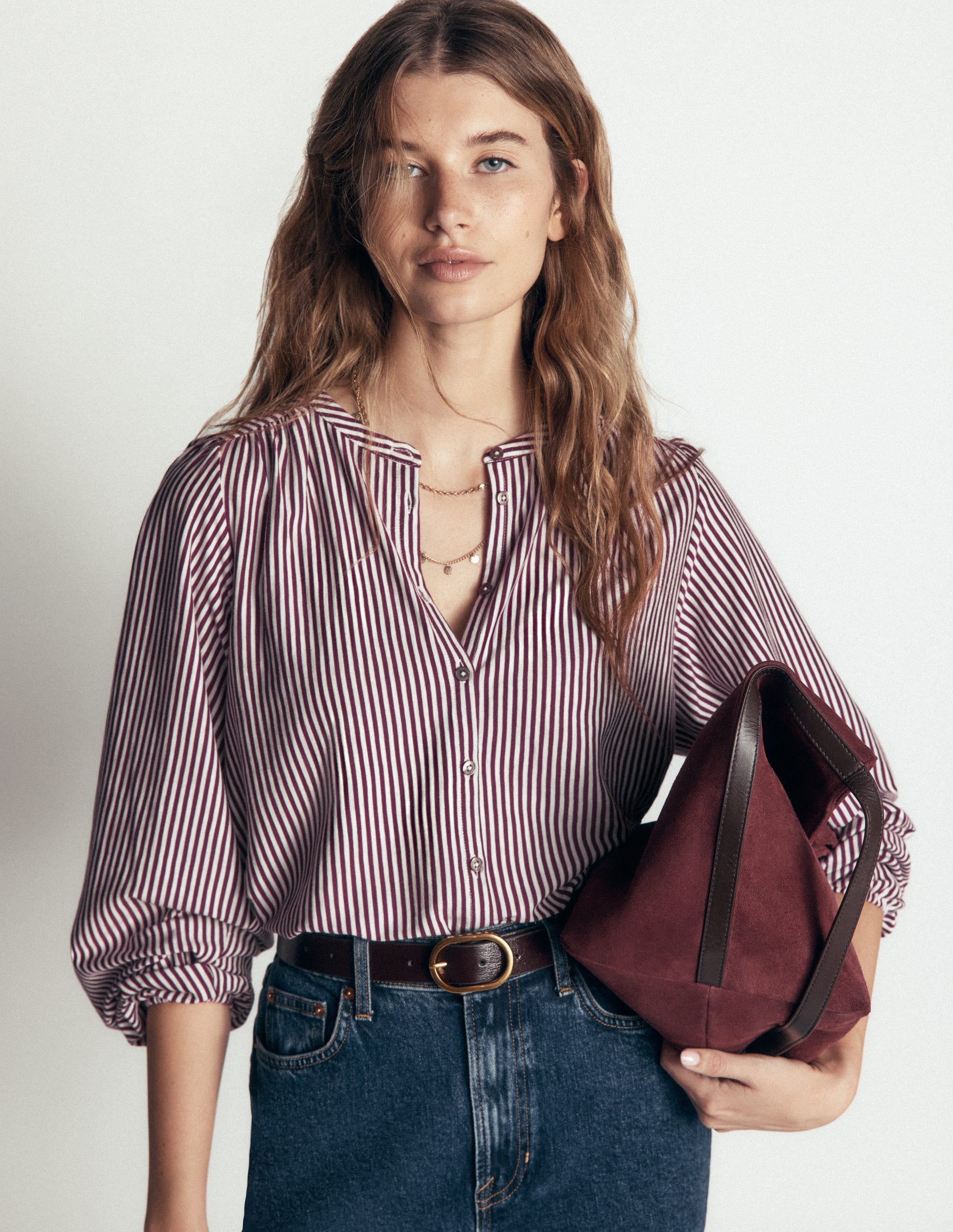 Ara Jersey Shirt-Maroon Banner/ Ivory - Image 4