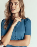 Supersoft Short Puff Shirt-Storm Blue
