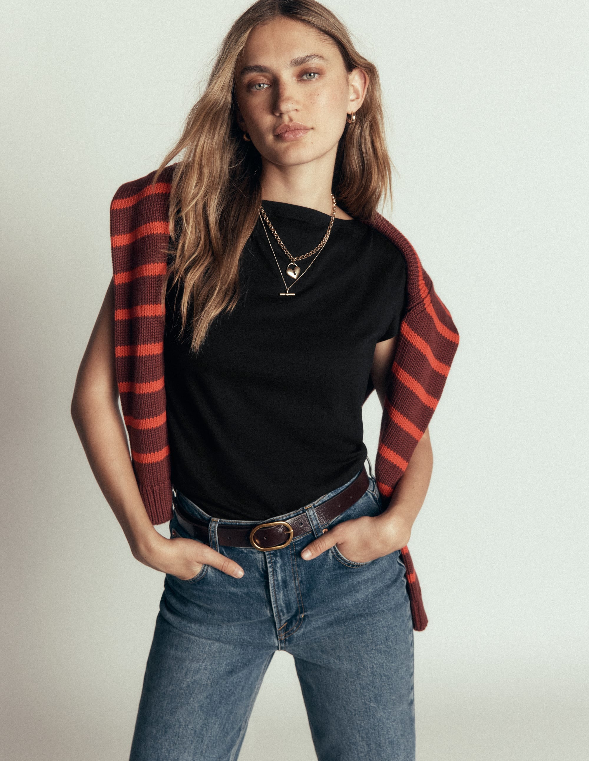 Supersoft Slash Neck T-Shirt-Black - Image 5