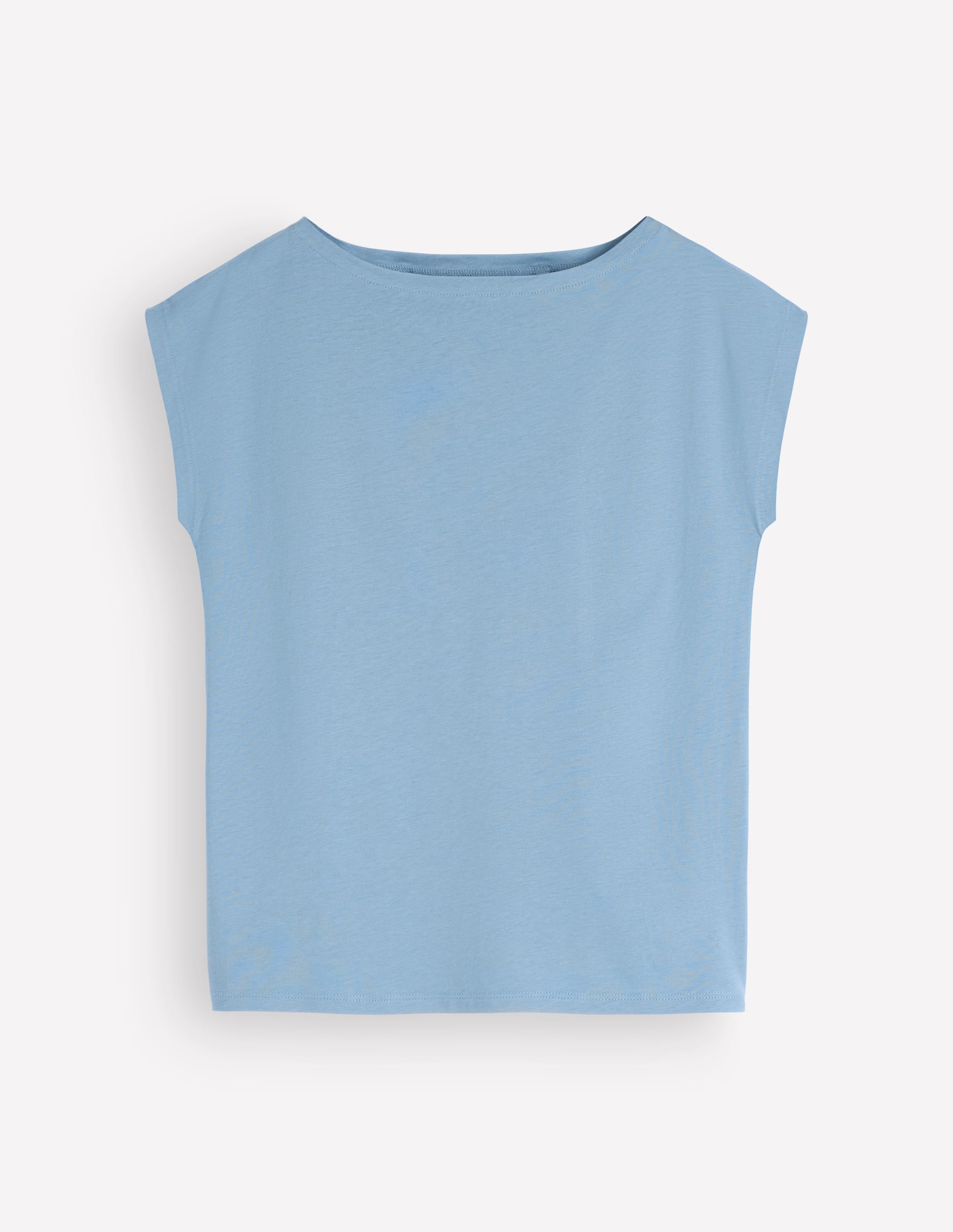 Supersoft Slash Neck T-Shirt-Blue Aura - Image 6