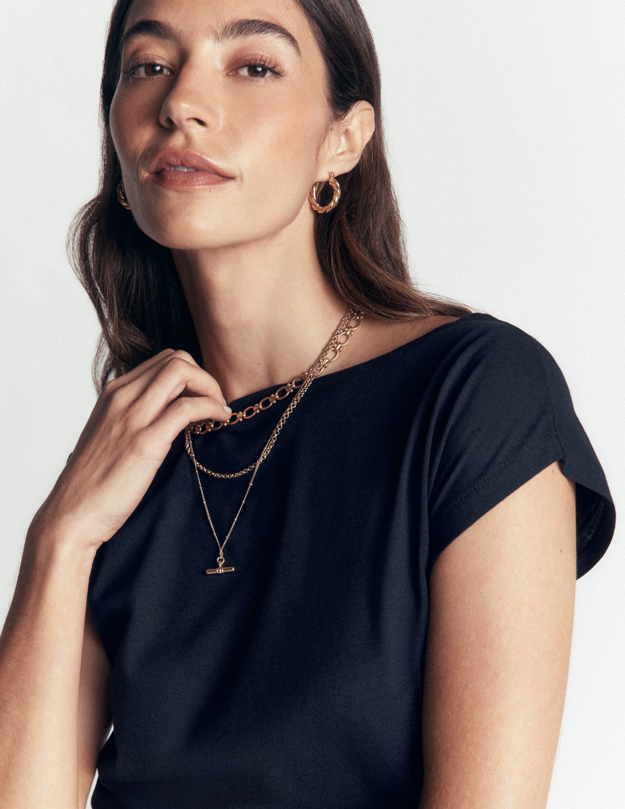 Supersoft Slash Neck T-Shirt-French Navy (19-3921 TCX) - Image 2