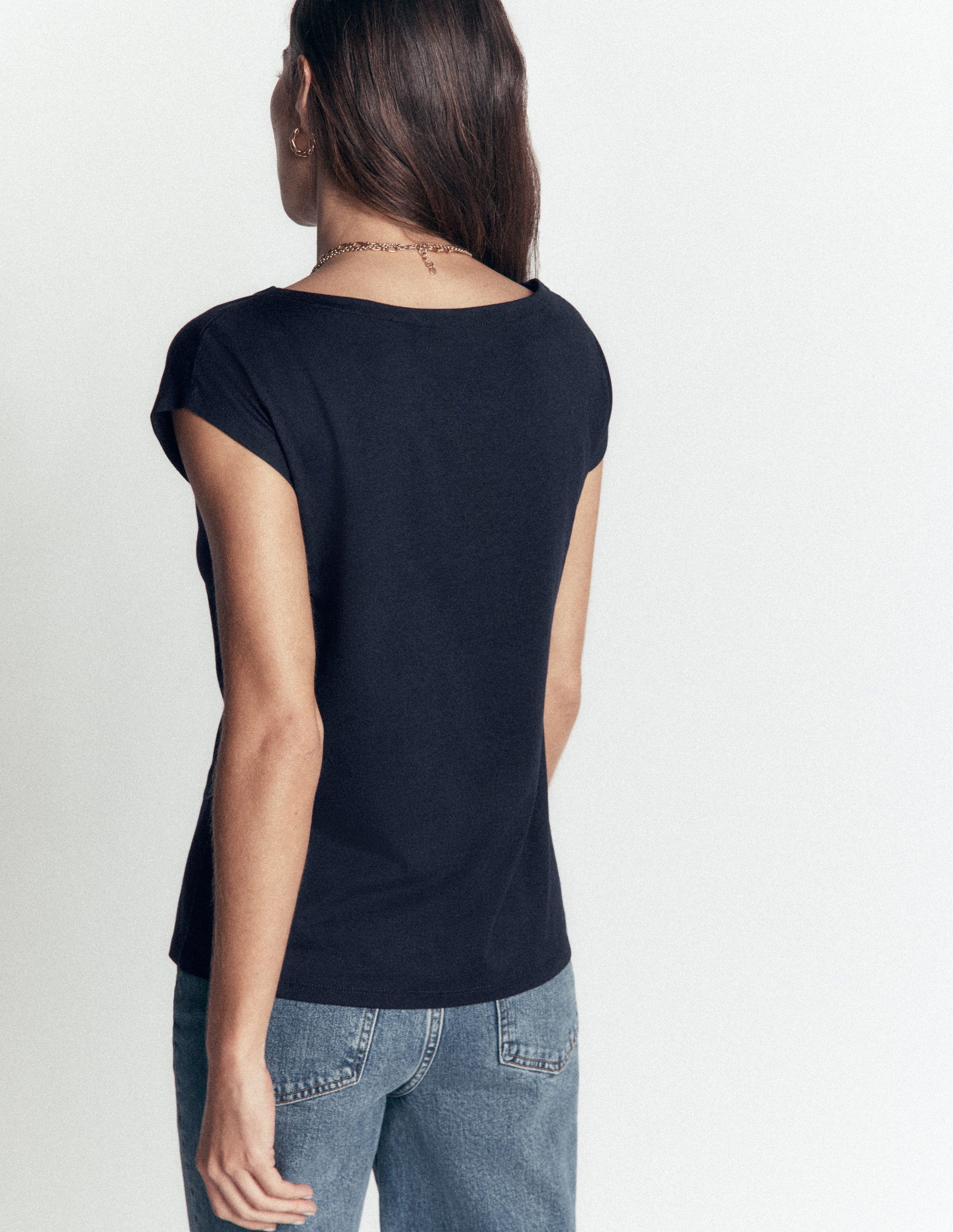 Supersoft Slash Neck T-Shirt-French Navy (19-3921 TCX)-3
