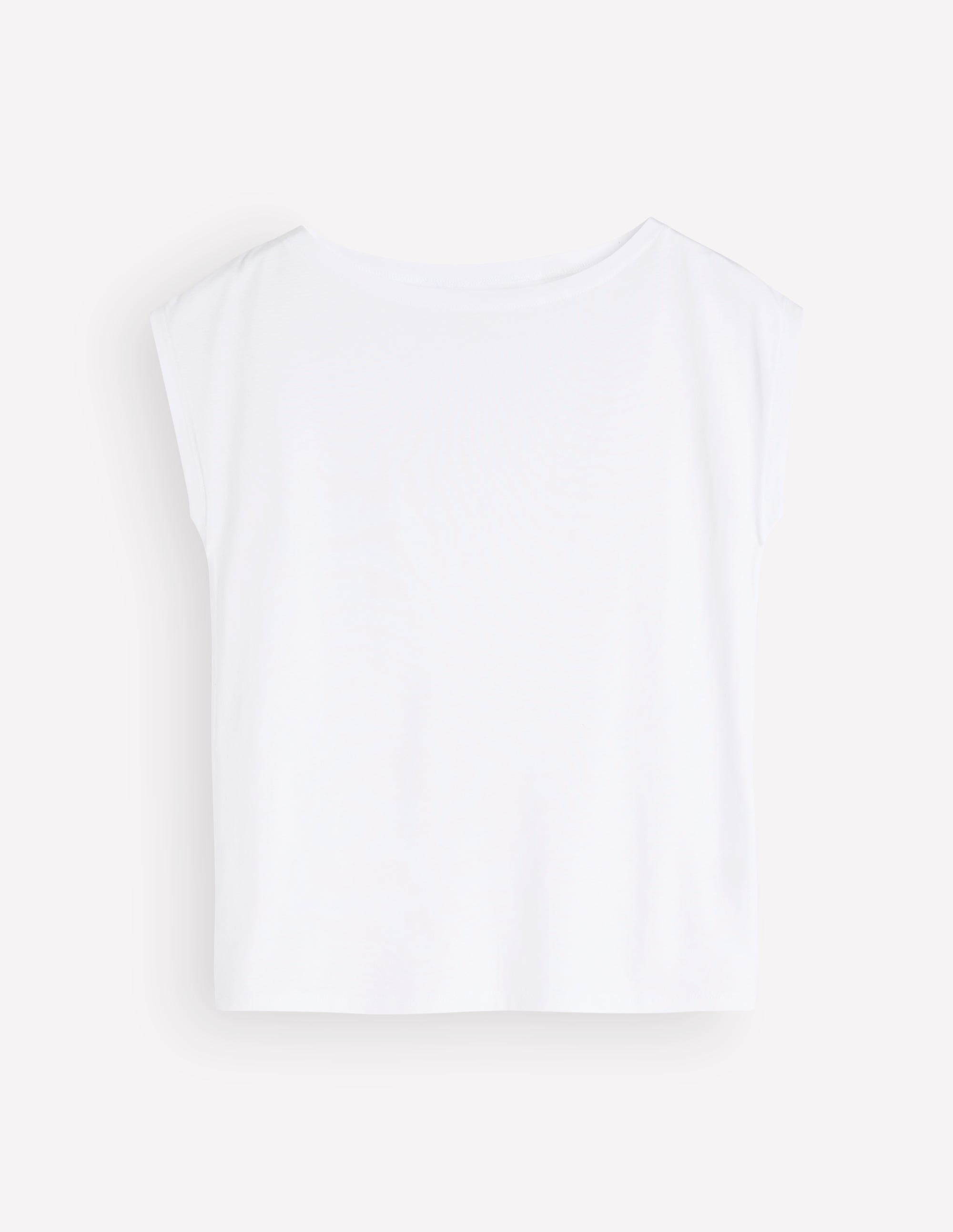 Supersoft Slash Neck T-Shirt-White - Image 5