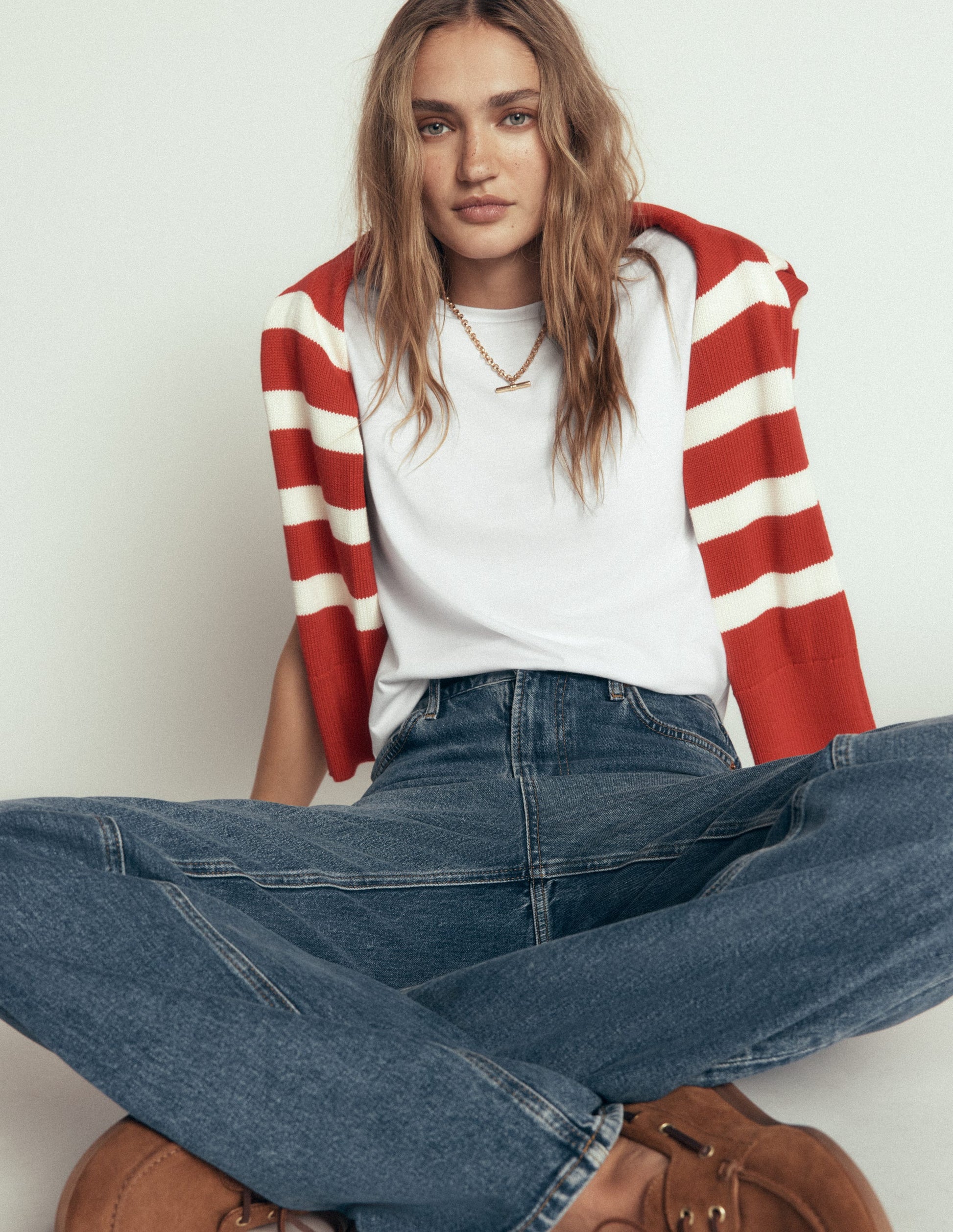 Supersoft Slash Neck T-Shirt-White-4