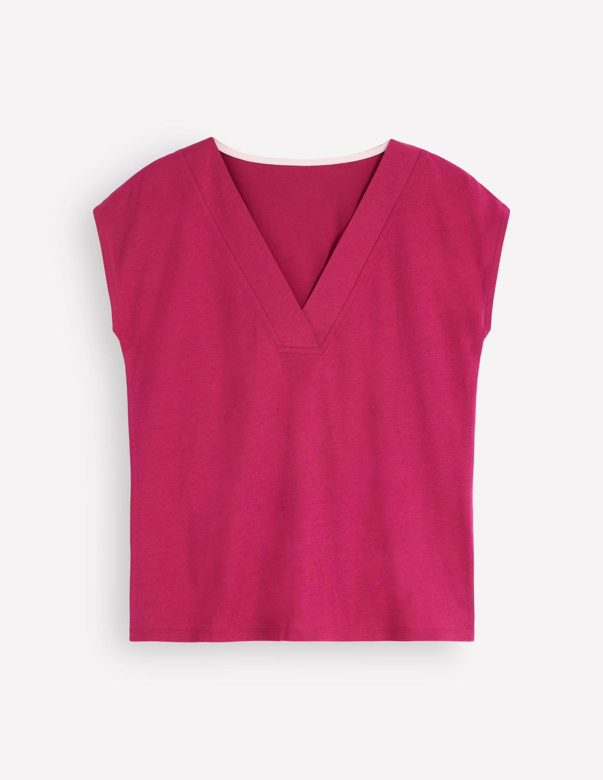 Imi Supersoft V-neck T-shirt-Beet Red-6