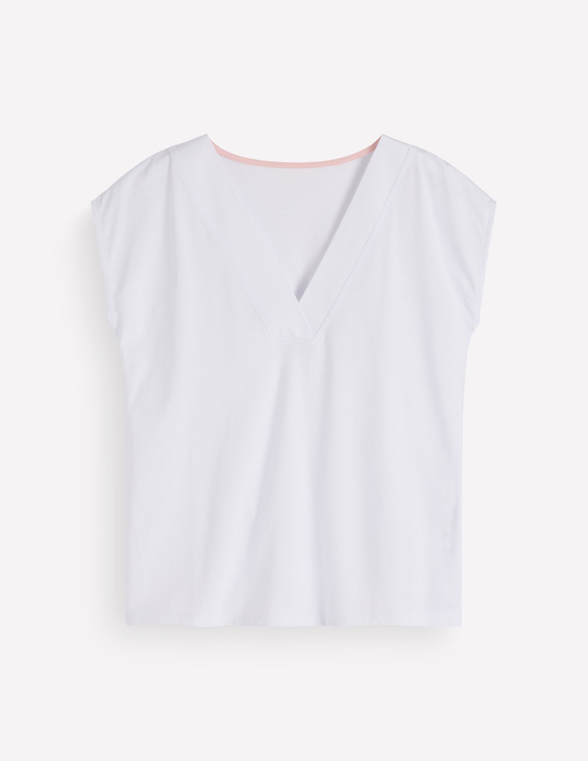 Imi Supersoft V-neck T-shirt-White-5