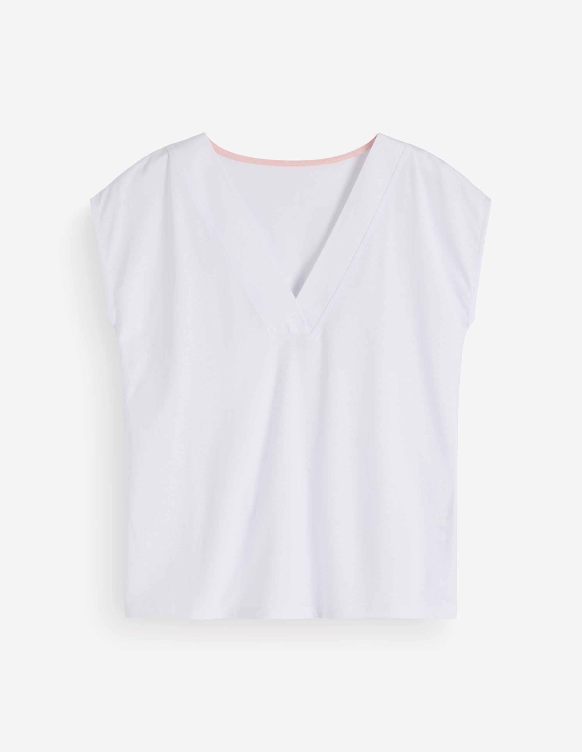 Imi Supersoft V-neck T-shirt-White - Image 5