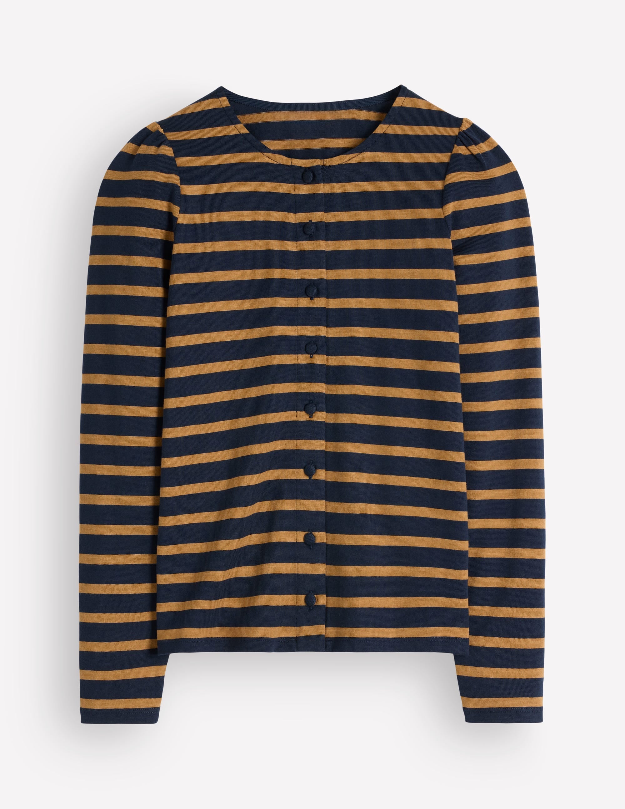 Iris Puff Sleeve Mariner-Navy and Dijon Stripe - Image 6