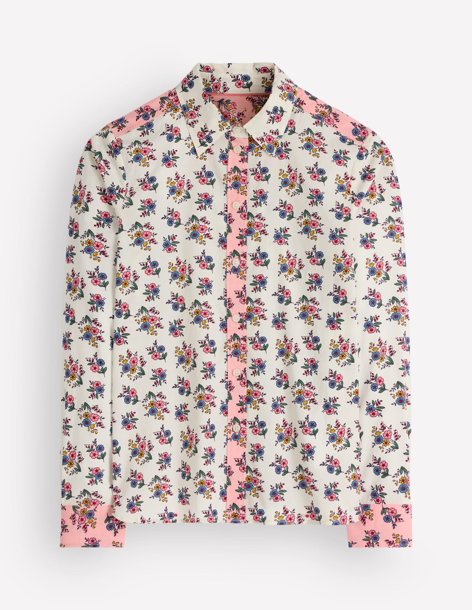 The New Sienna Cotton Shirt-Papyrus, Delicate Garden-5