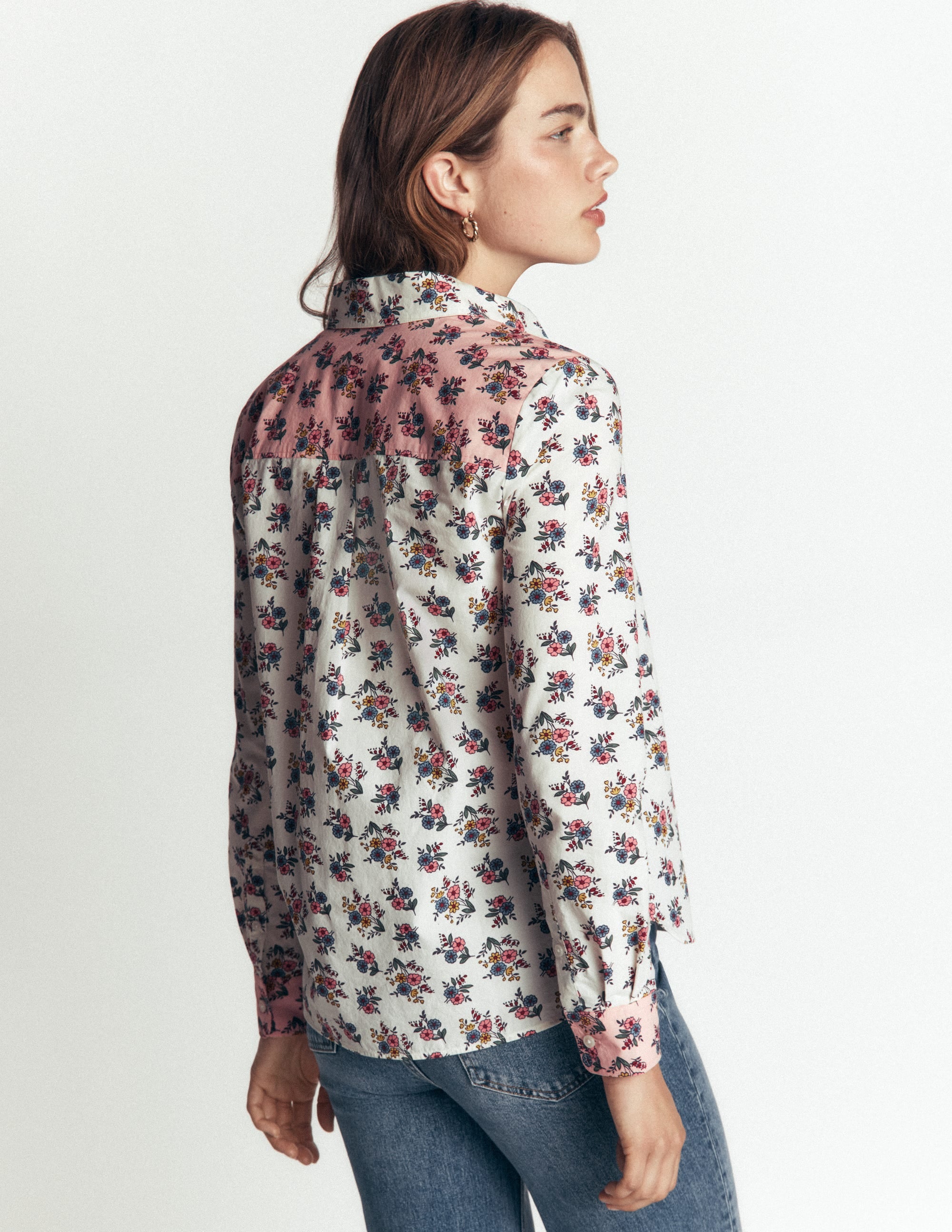 The New Sienna Cotton Shirt-Papyrus, Delicate Garden - Image 3