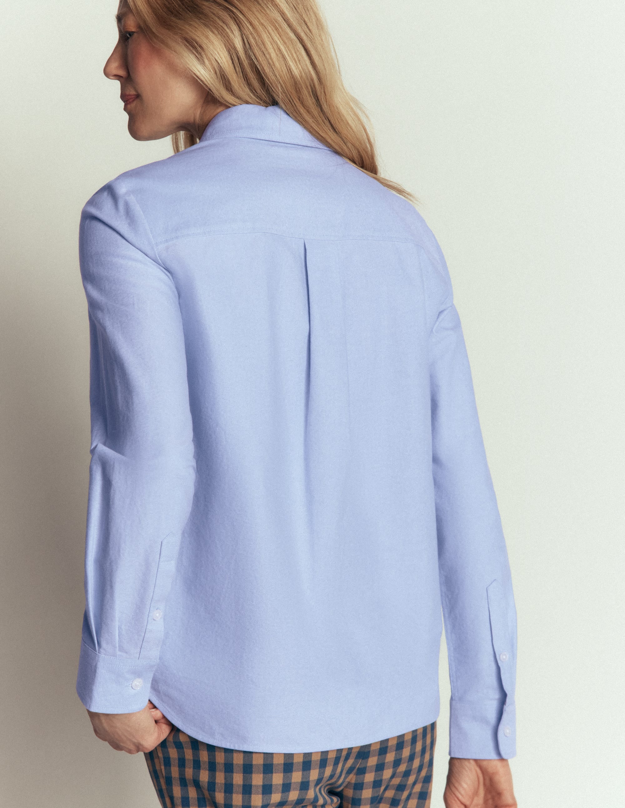 The New Sienna Cotton Shirt-Blue Oxford - Image 3