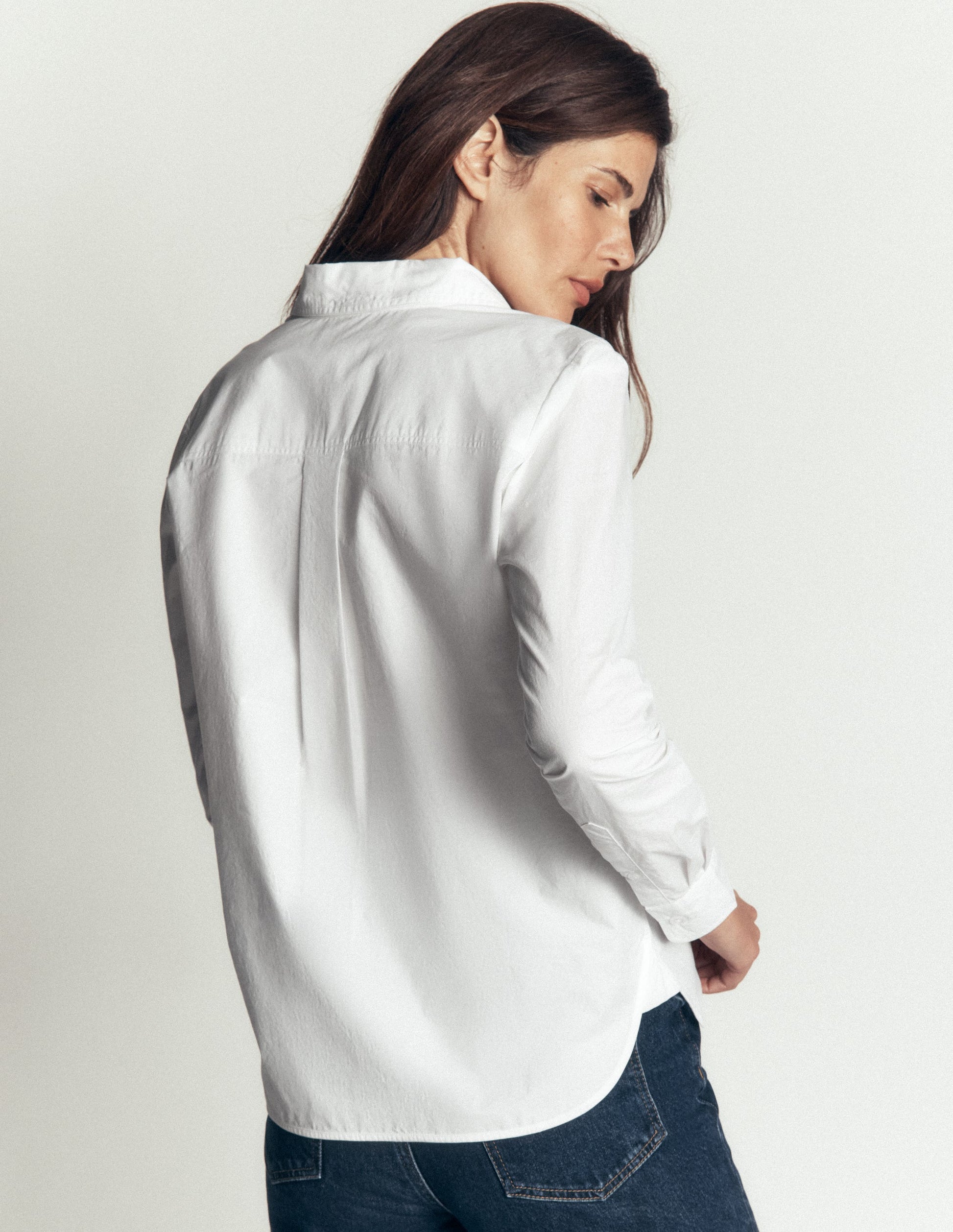 The New Sienna Cotton Shirt-White-3
