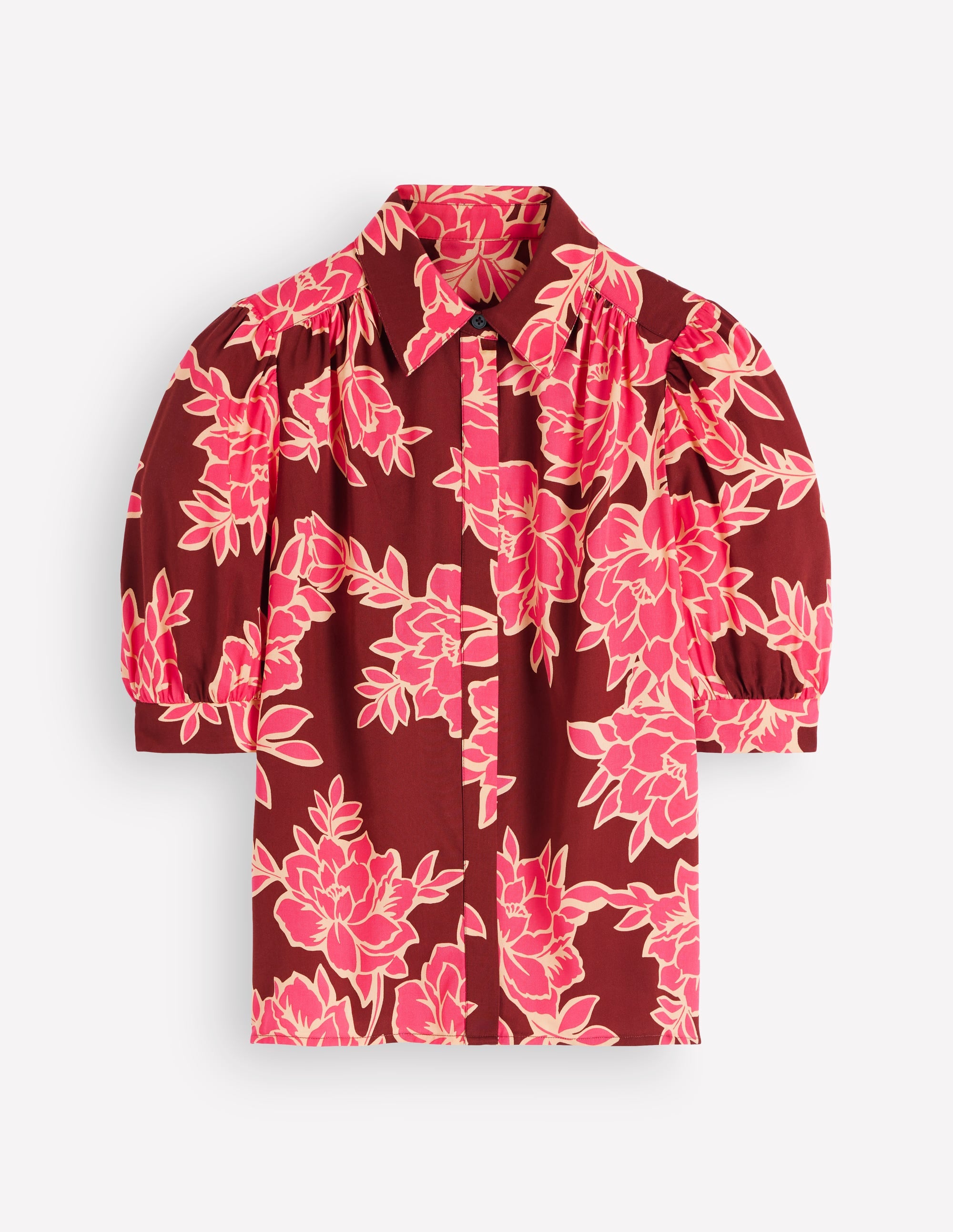 Penelope Viscose Top-Bright Rouge, Enchanted Peony - Image 6