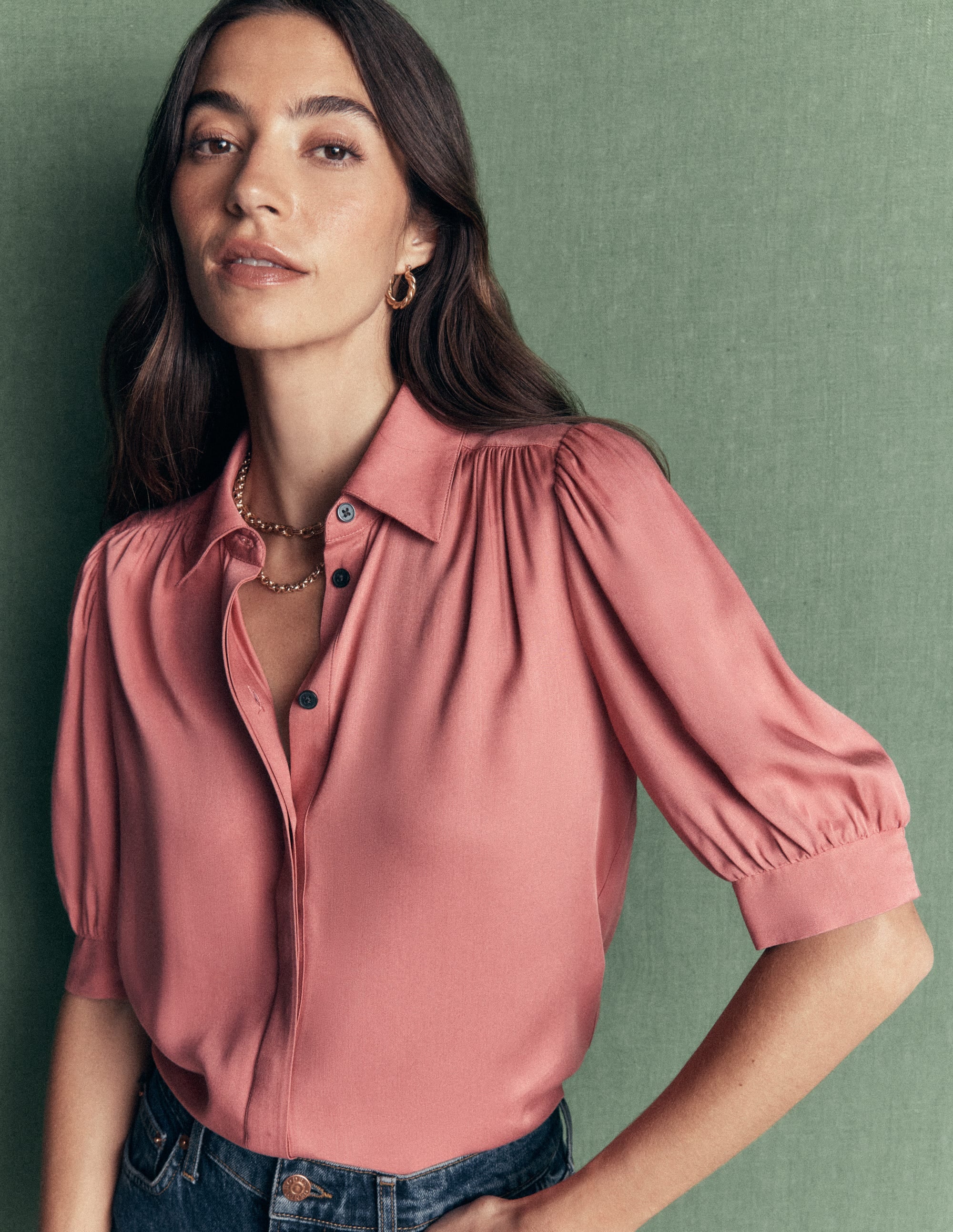 Penelope Viscose Top-Vintage Rose - Image 1