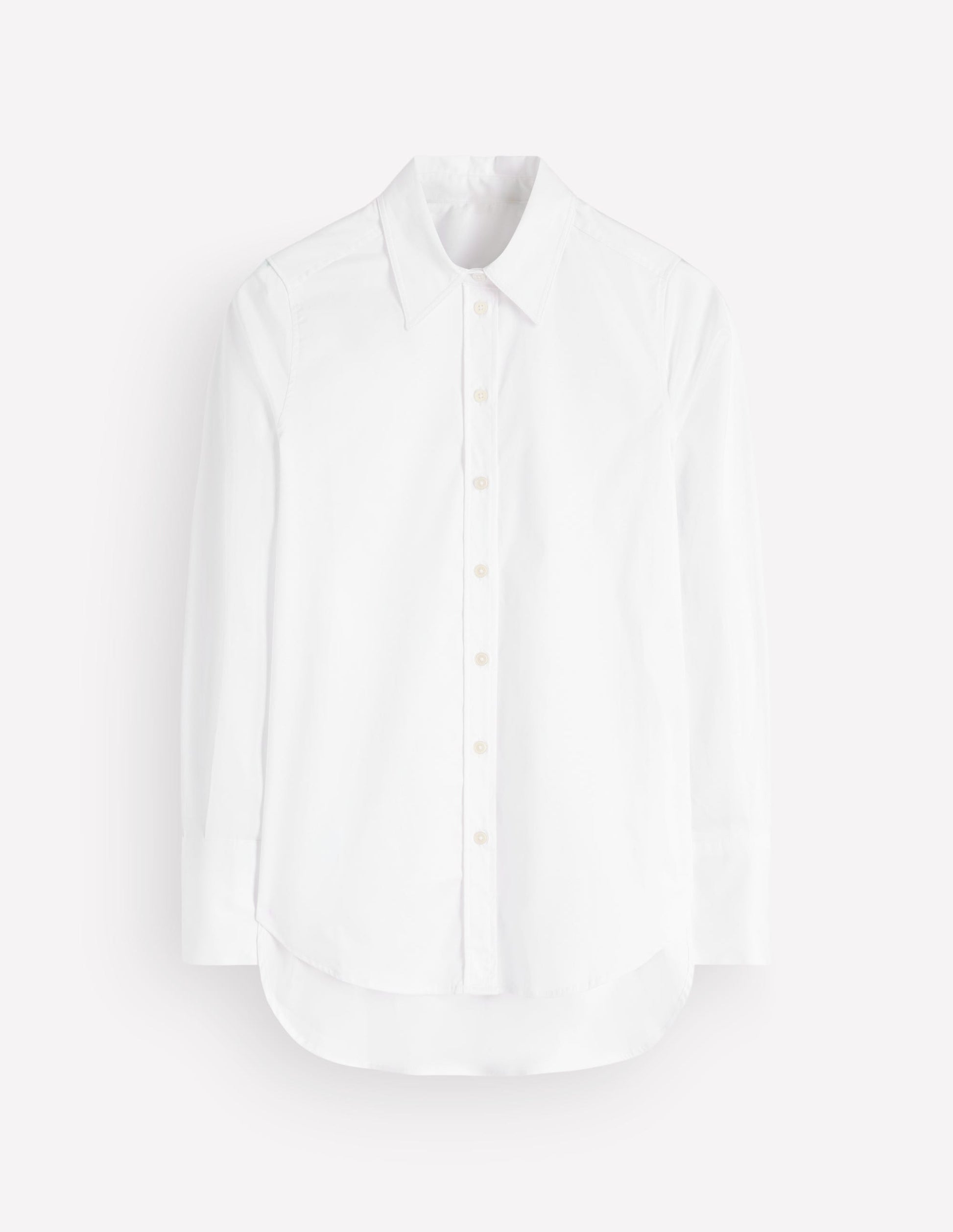 Anna Longline Cotton Shirt-White-6
