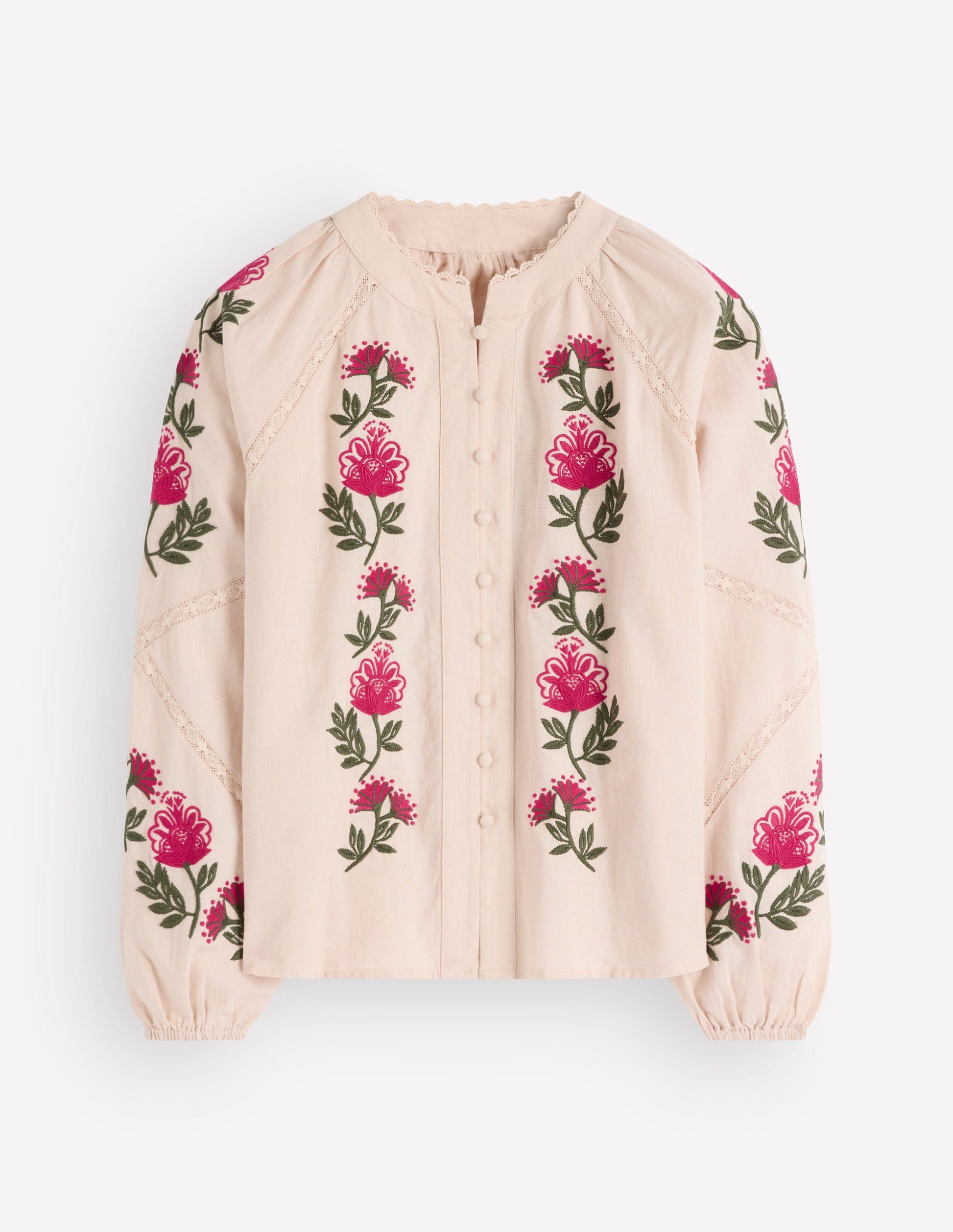 Raglan Embroidered Top-Almond Milk-5