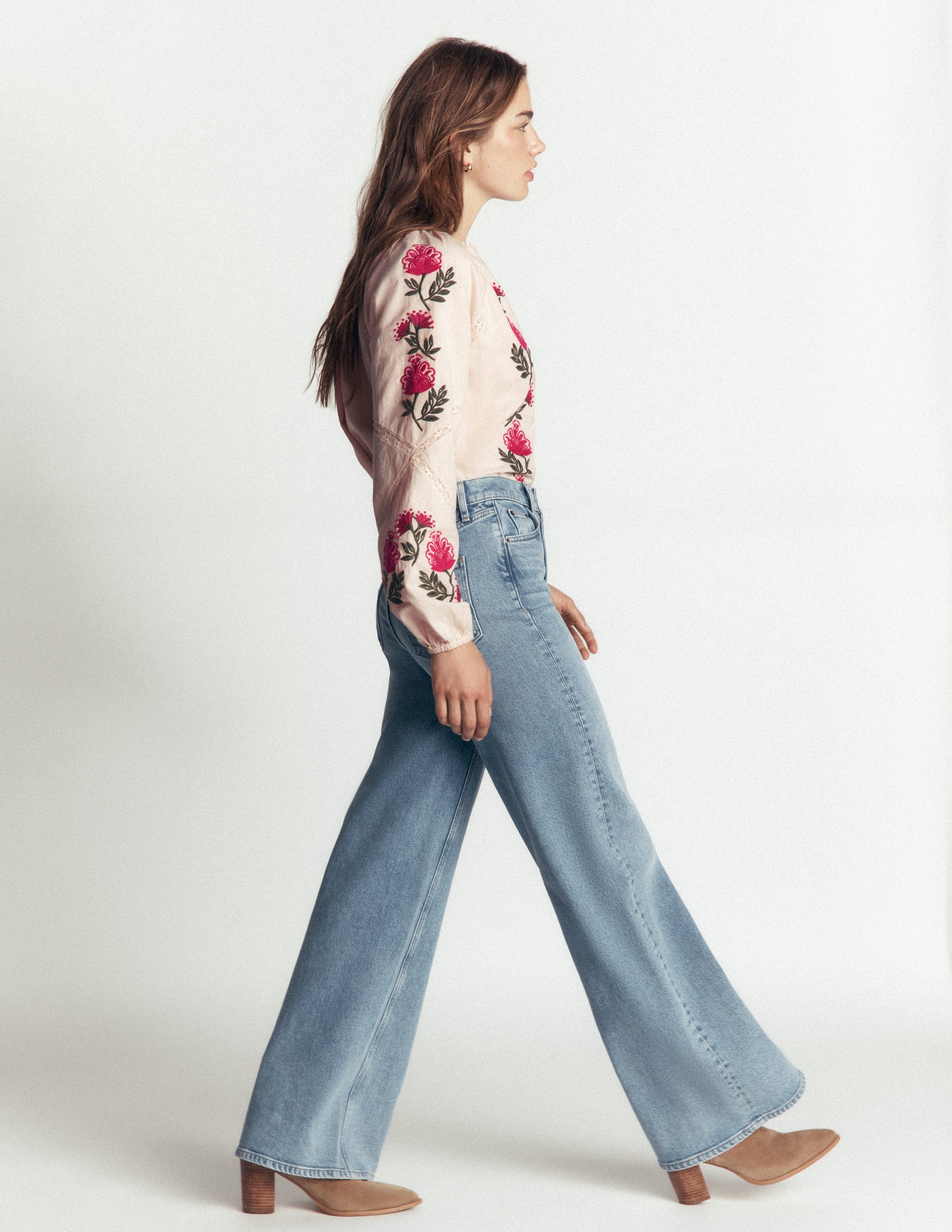 Raglan Embroidered Top-Almond Milk-4