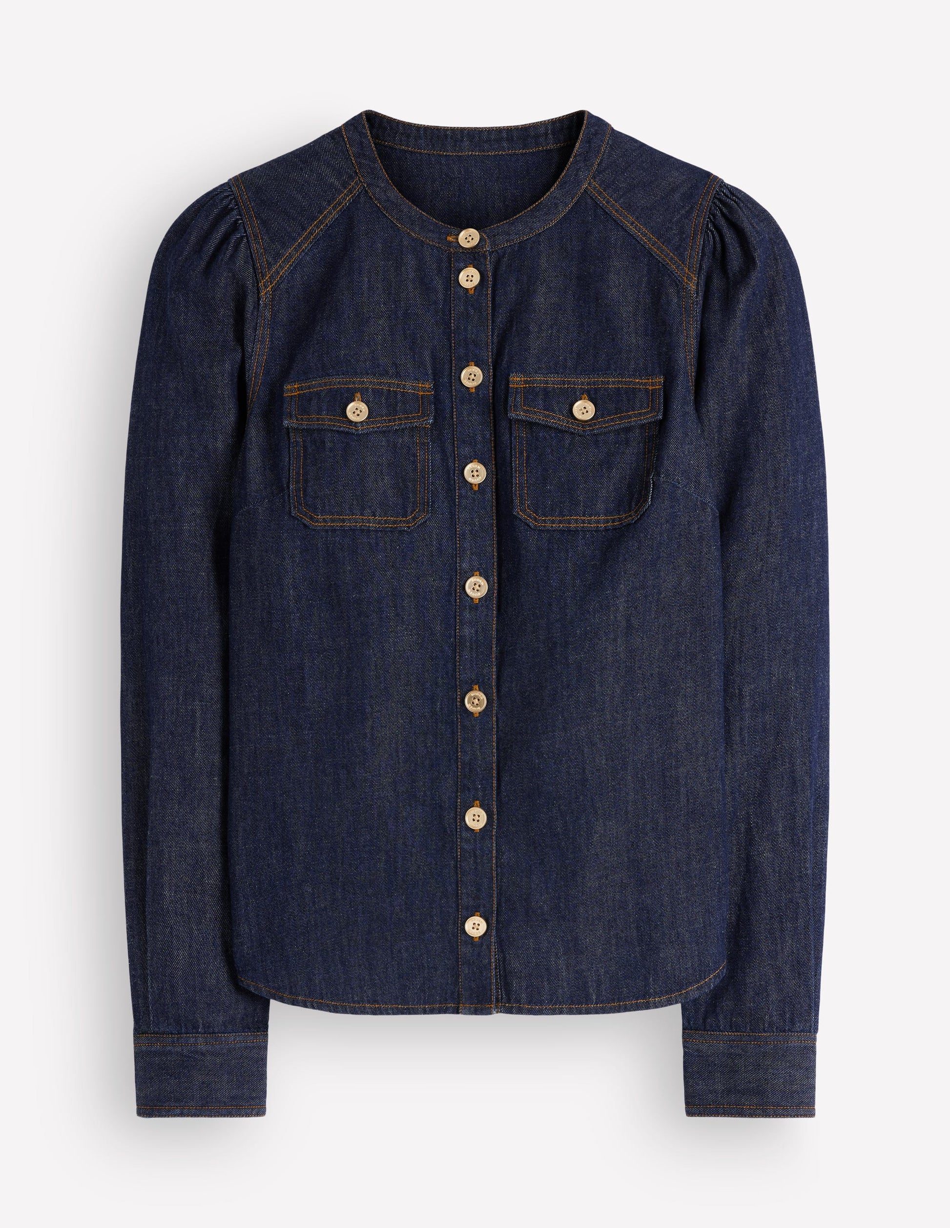 Thea Denim Shirt-Dark Indigo-5