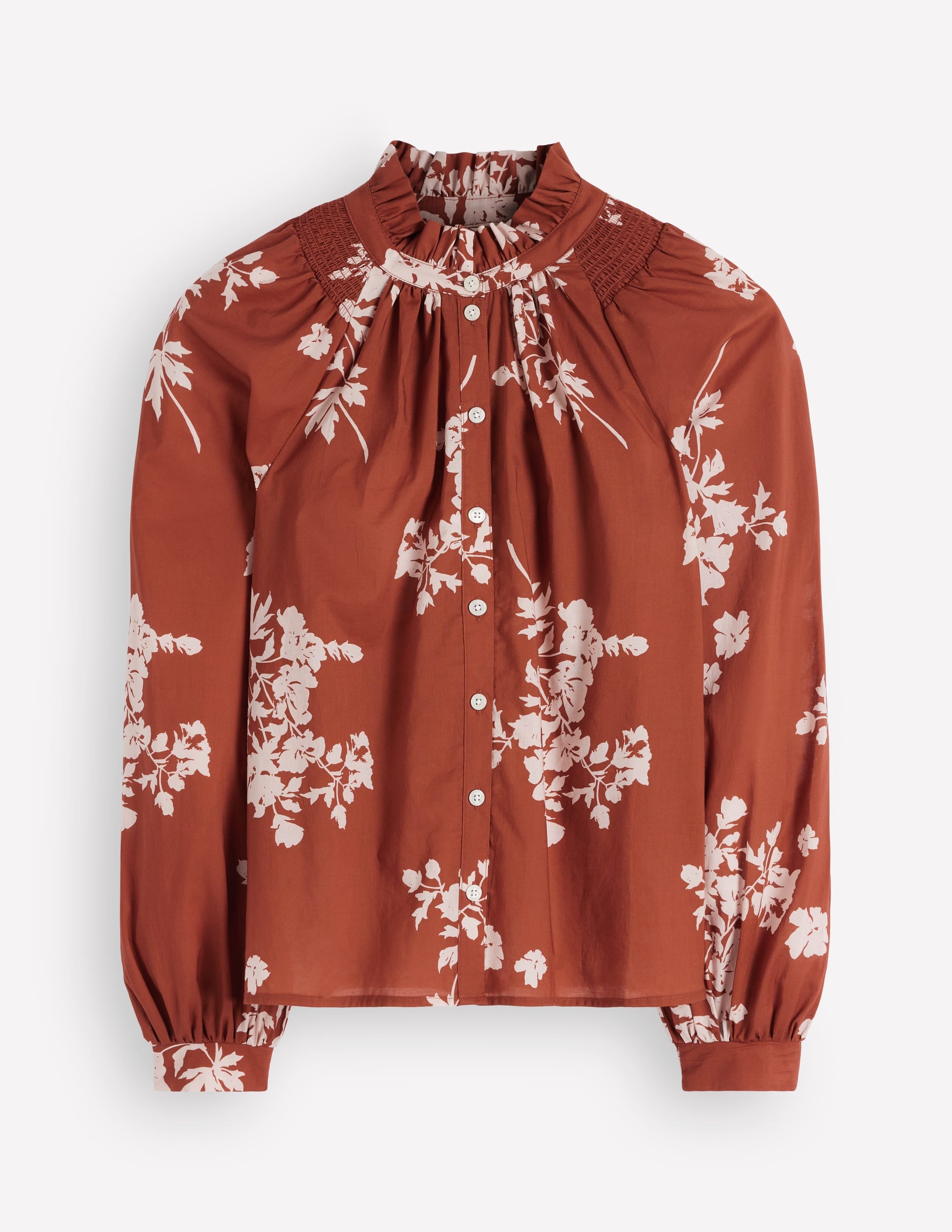 Erica Cotton Frill Top-Arabian Spice, Flecked Bunch - Image 6