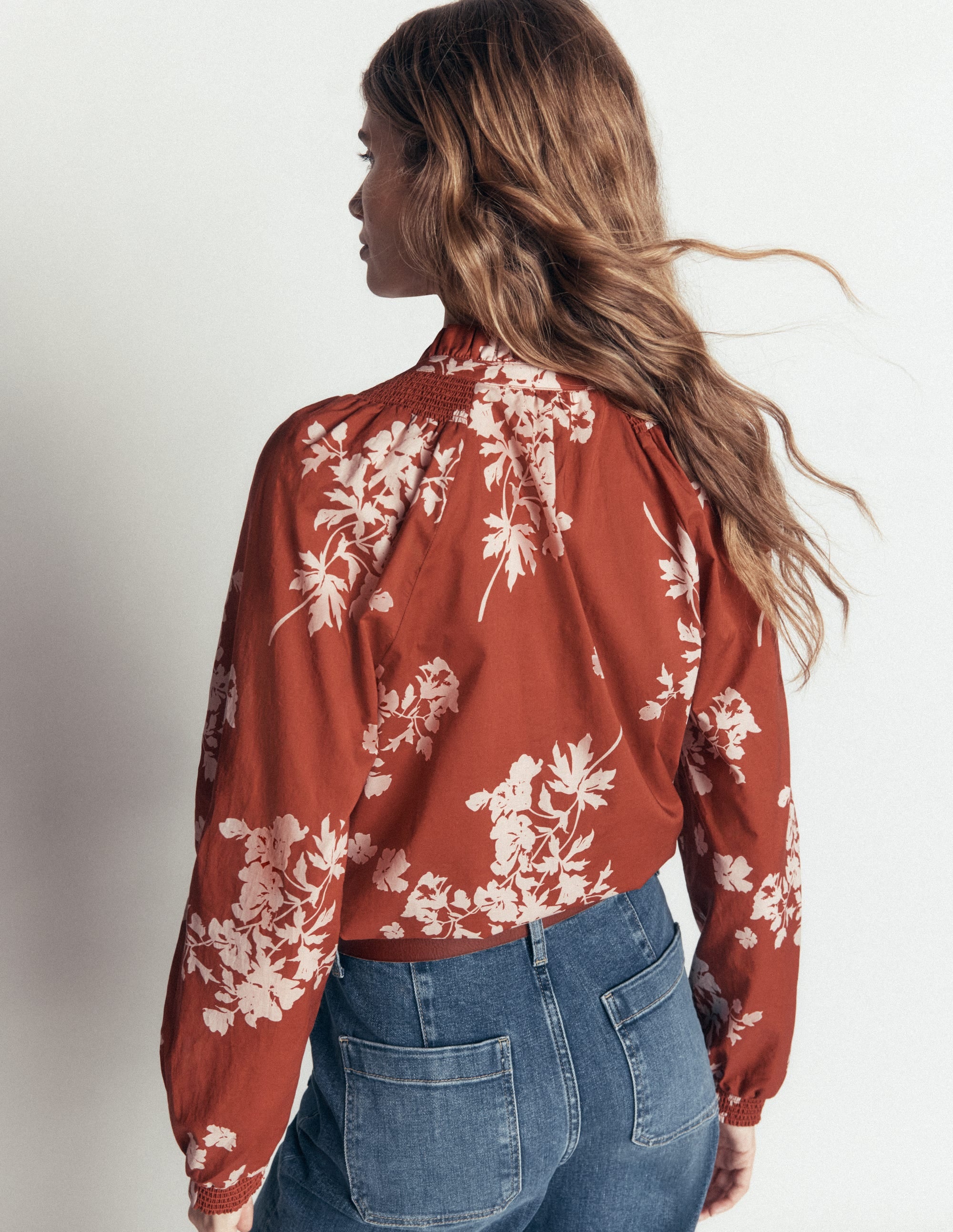 Erica Cotton Frill Top-Arabian Spice, Flecked Bunch - Image 3